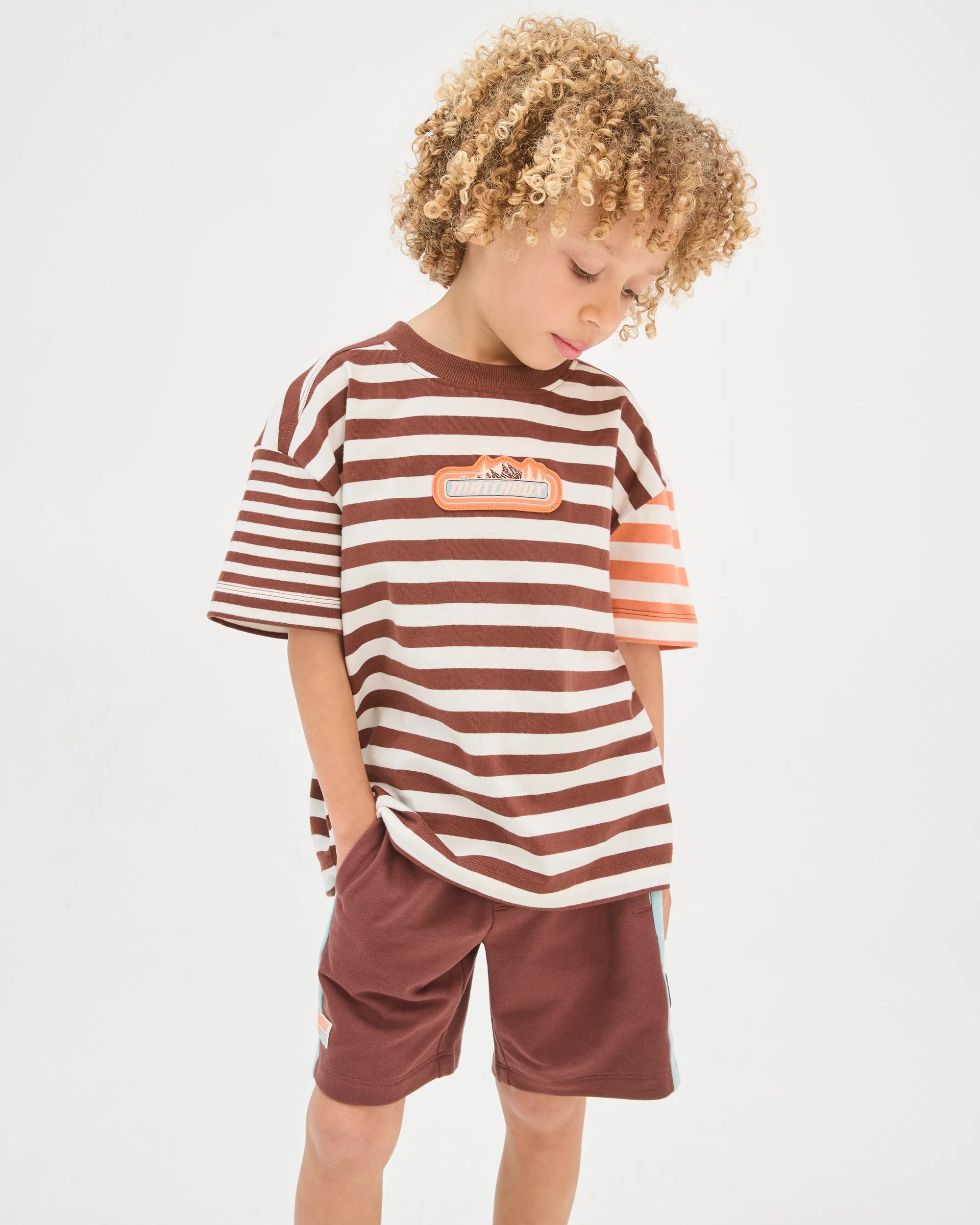 2 Licensed Matchbox Australian Cotton Panelled Shorts BROWN, 2 of 6