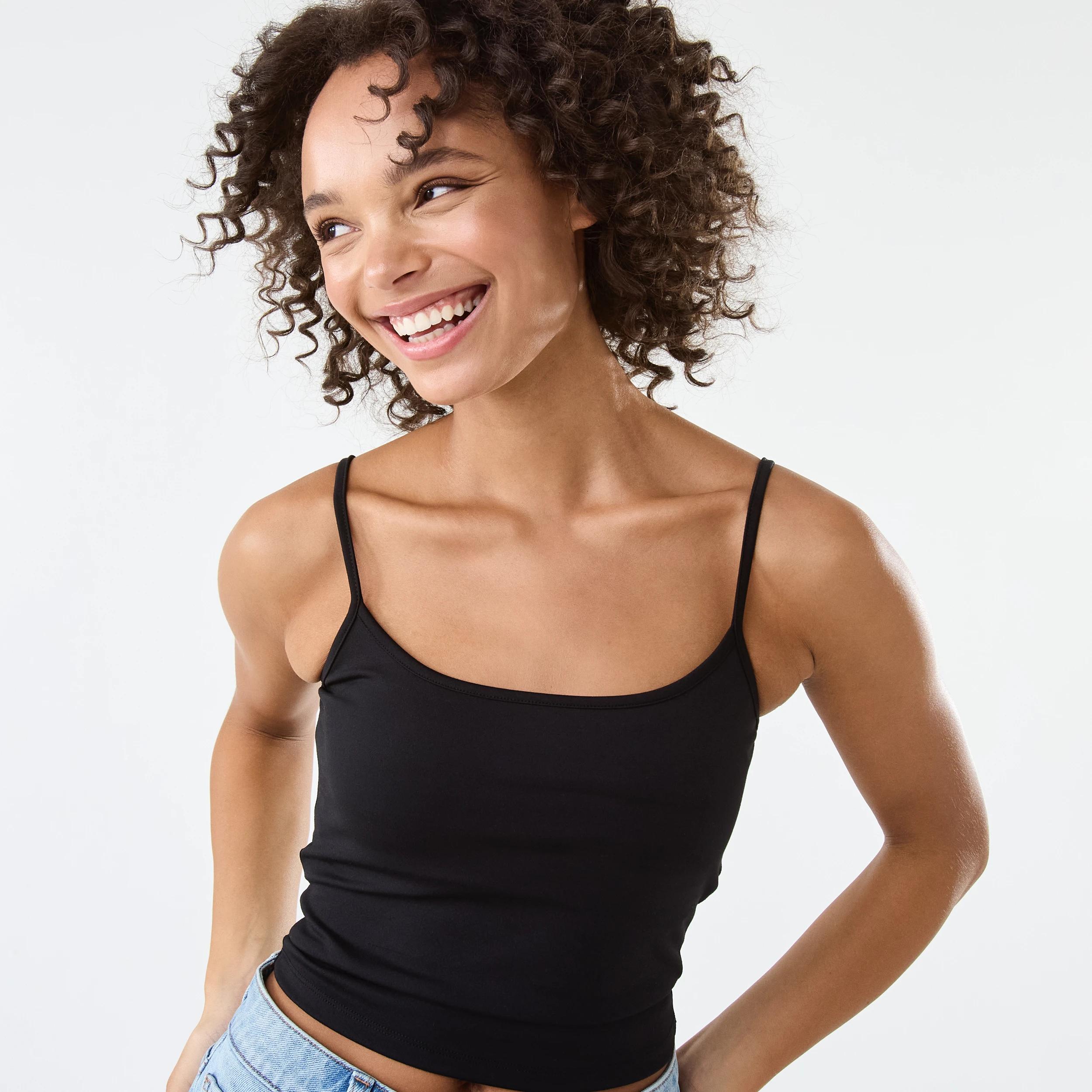 5 Contour Shelf Cami Black, 5 of 7