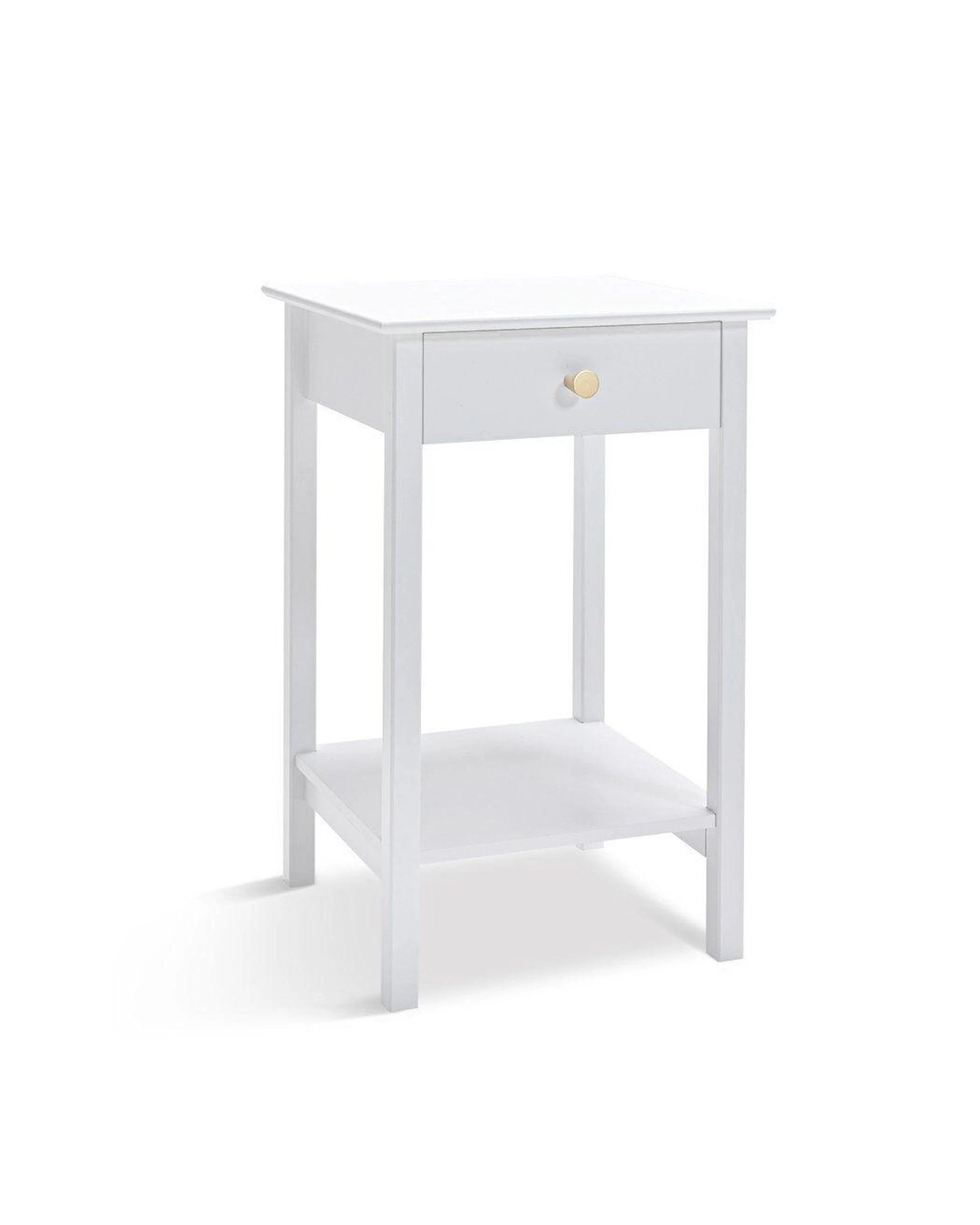 1 Franco Bedside Table White, 1 of 9