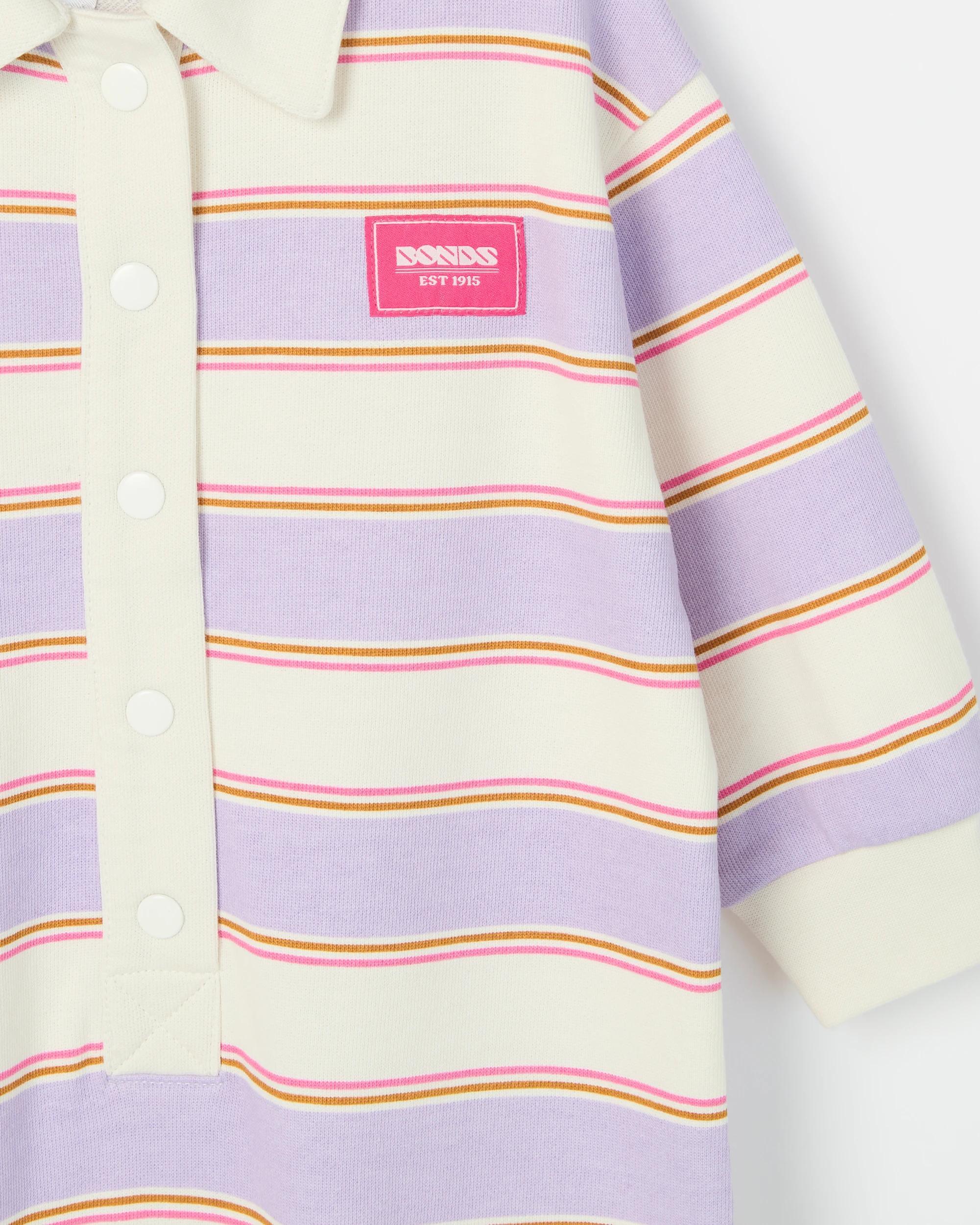 2 Bonds Baby Rugby Onesie RETRO VIOLET, 2 of 2