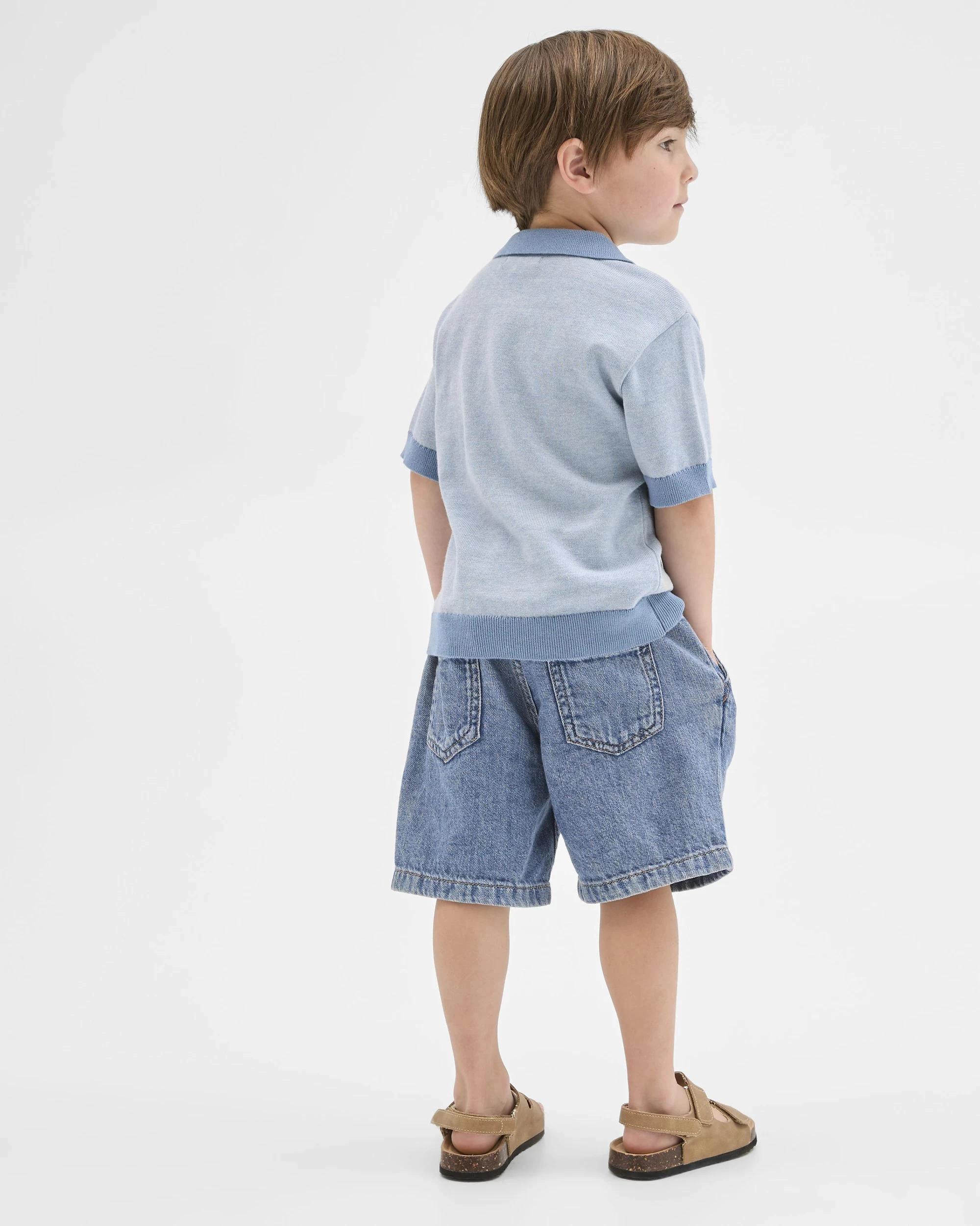 4 Target Kids Australian Cotton Short Sleeve Knit Polo Top BLUE, 4 of 7