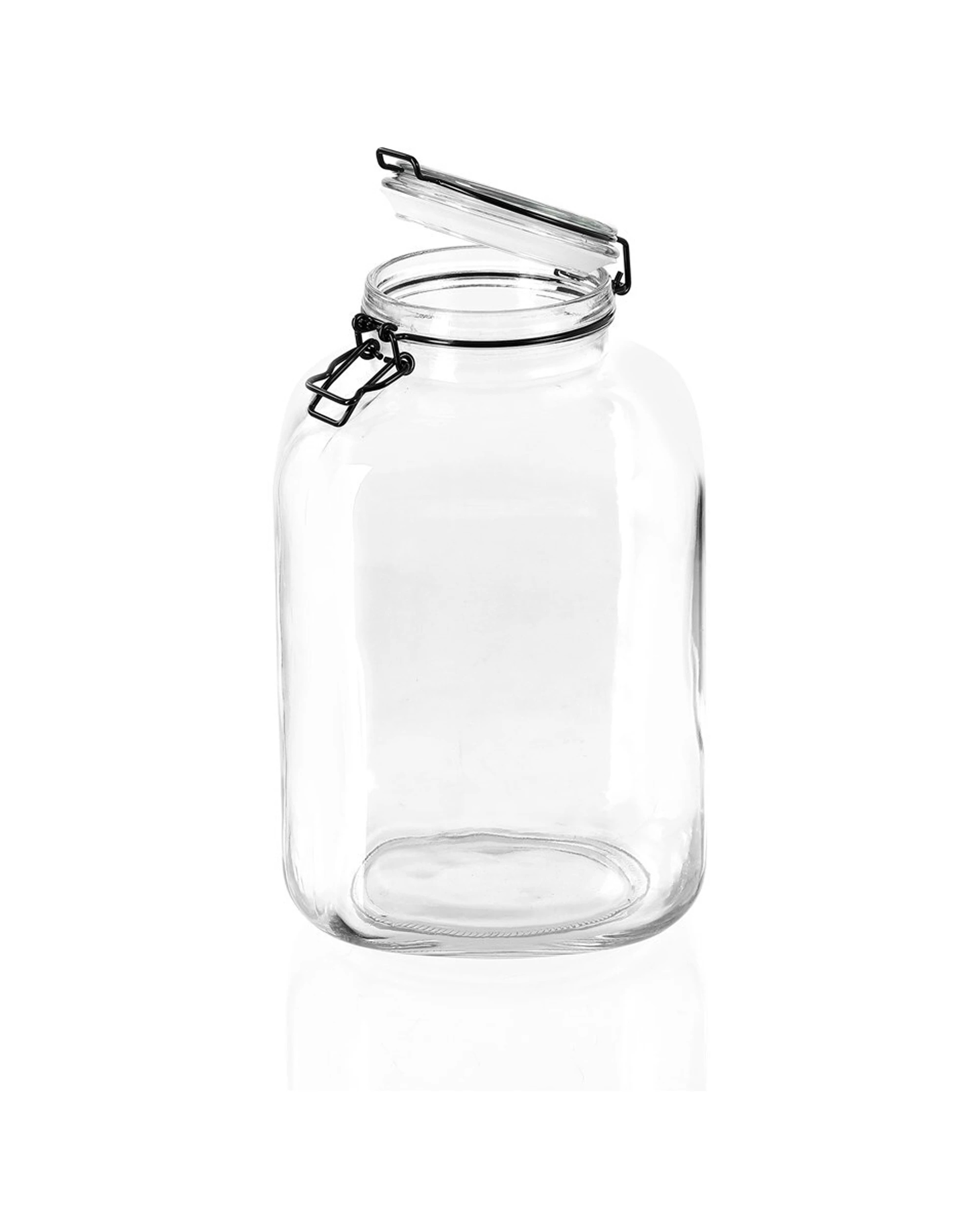 3 Lemon & Lime Fido 5l/27.5cm Glass Clip Jar Canister Food Storage/container Clear
 - Clear, 3 of 5