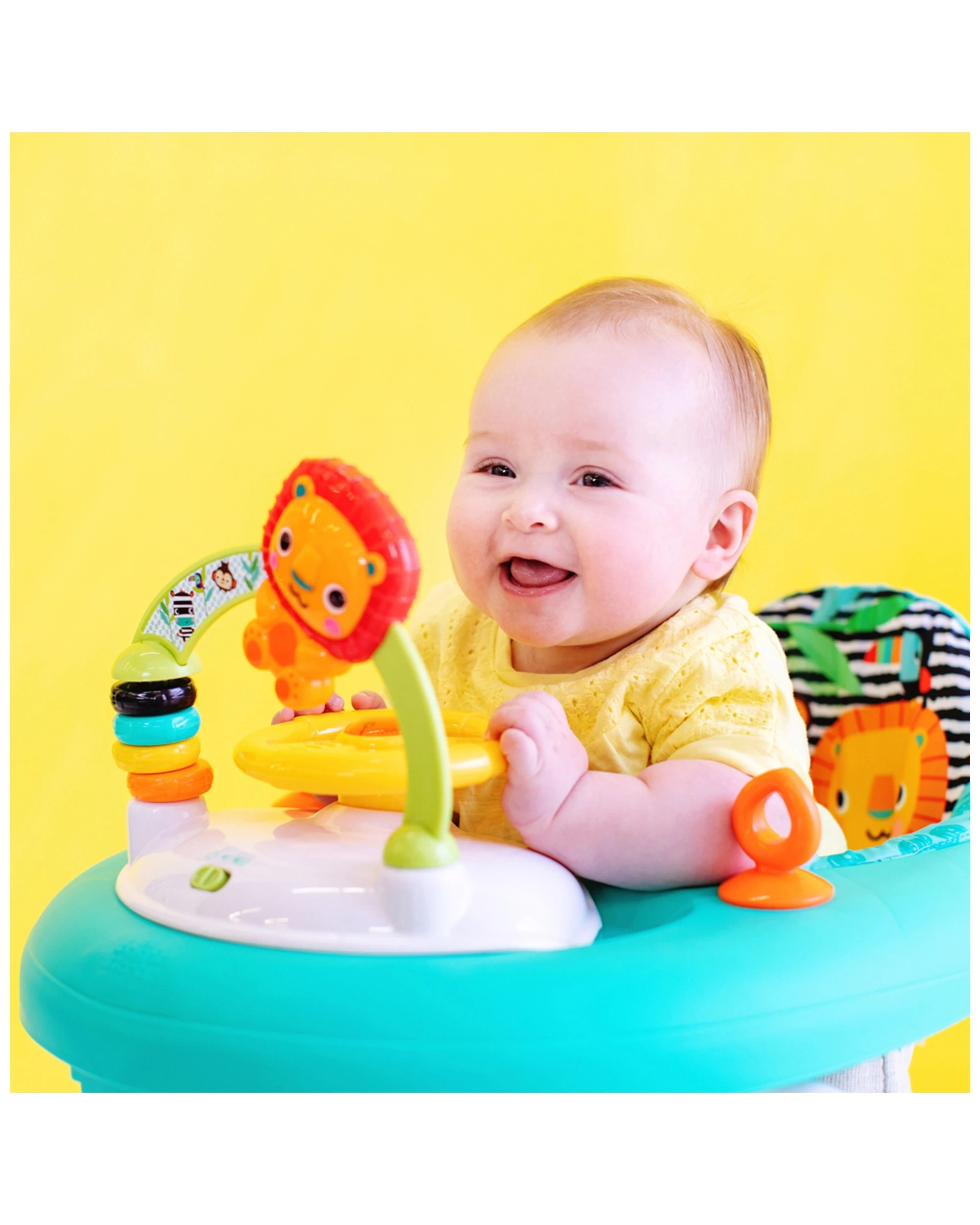 4 Bright Starts Zig Zag Zebra Baby Push Walker Walking Aid For 6 Months Plus
 - Multi, 4 of 6