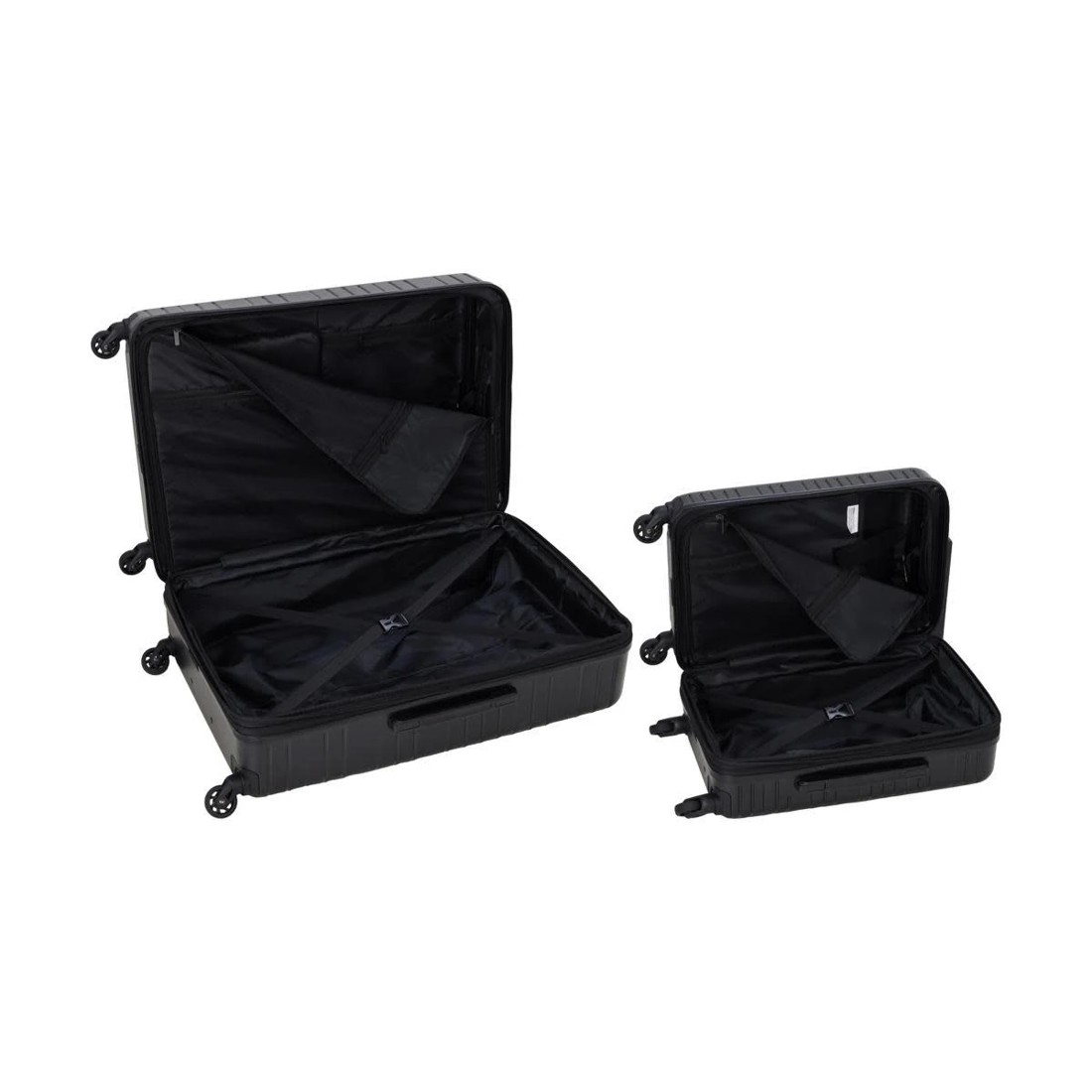 3 2 Piece 2 Way Open Hard Case Set - Black, 3 of 8