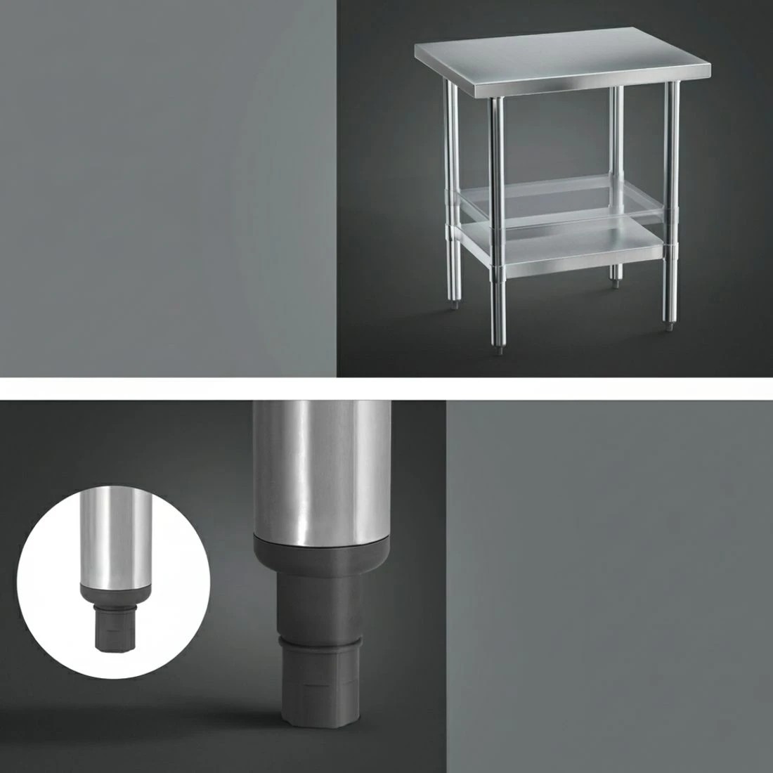 6 Cefito Stainless Steel Kitchen Bench Work Table 610 x760MM 430 - Silver, 6 of 6