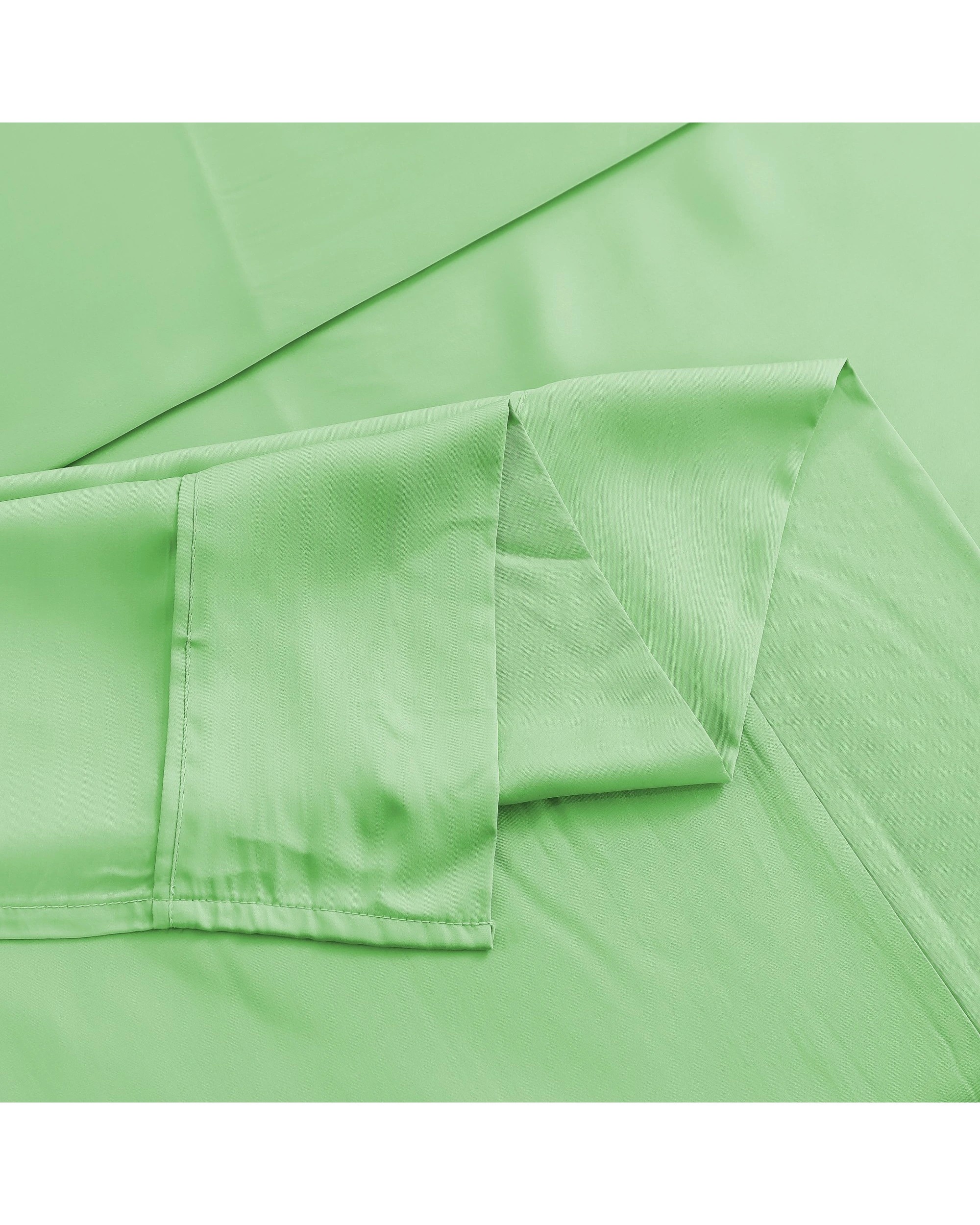 6 Natural Home 400TC 100% Bamboo Sateen Sheet Set - Single Bed - Sage, 6 of 8