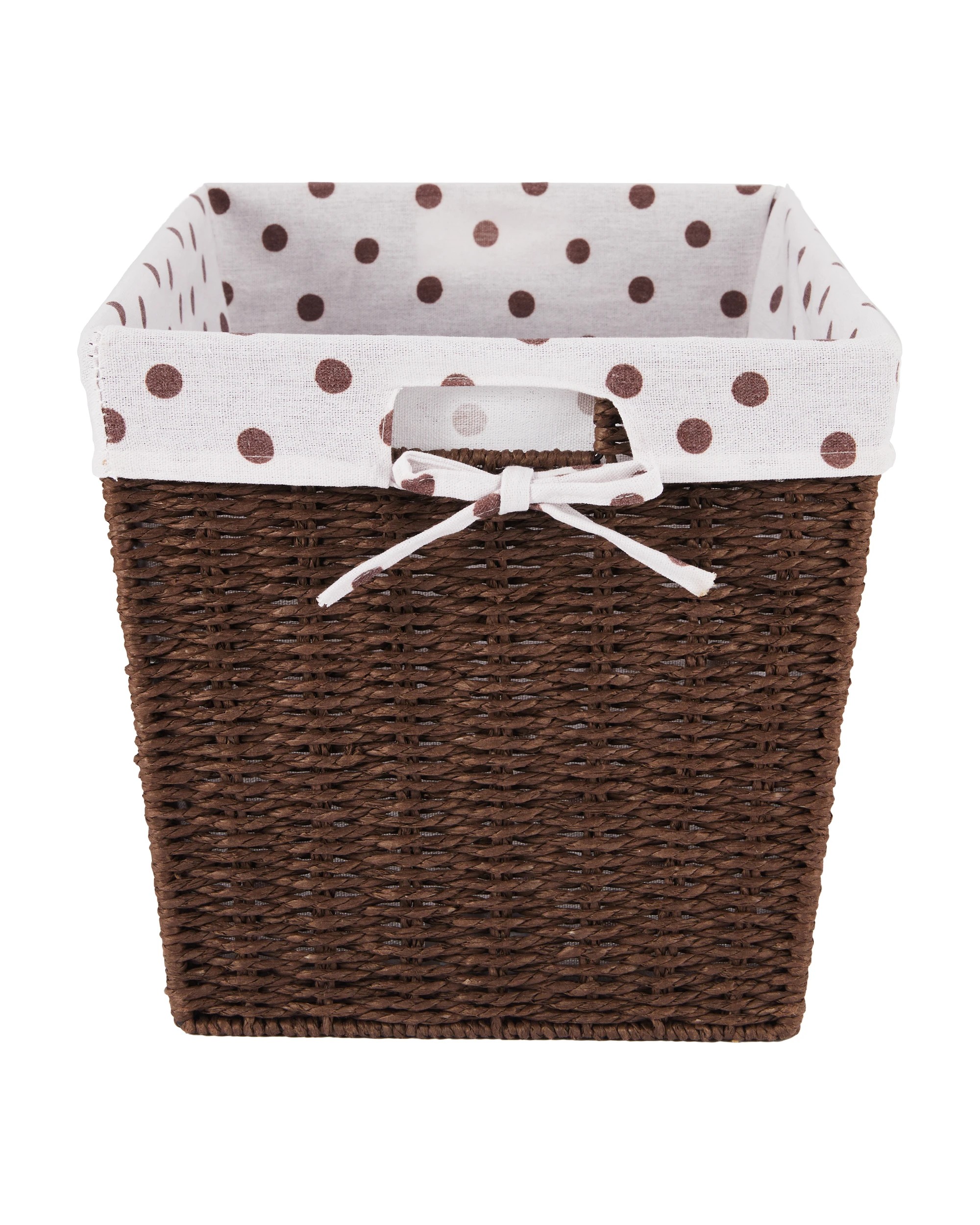 2 Large Paper Rope Basket with Polka Dot Liner - Beige, 2 of 5