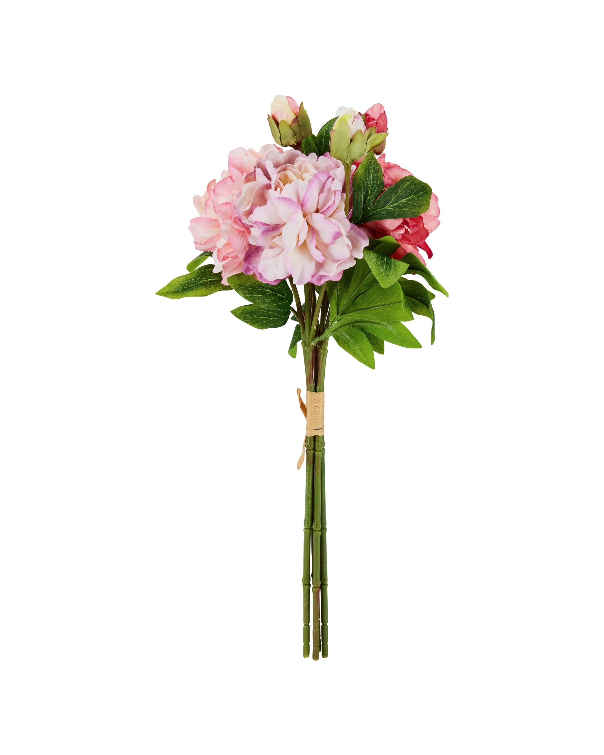 1 Artificial Red and Pink Peony Bunch, 1 of 4