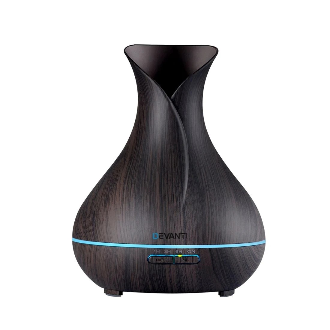 1 Devanti Aroma Diffuser Aromatherapy  400ml - Brown, 1 of 8