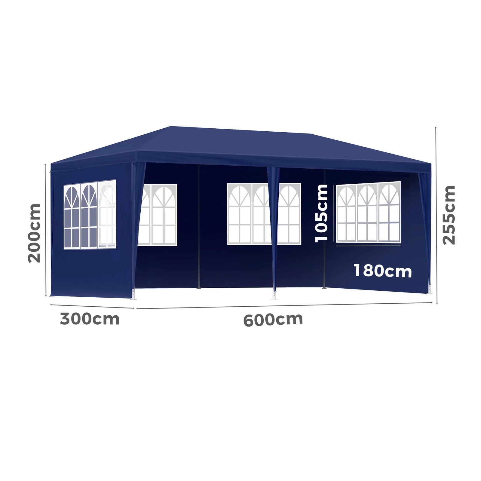 7 Alfordson Gazebo 3x6m Outdoor Wedding Camping Marquee Canopy Portable - Blue, 7 of 7