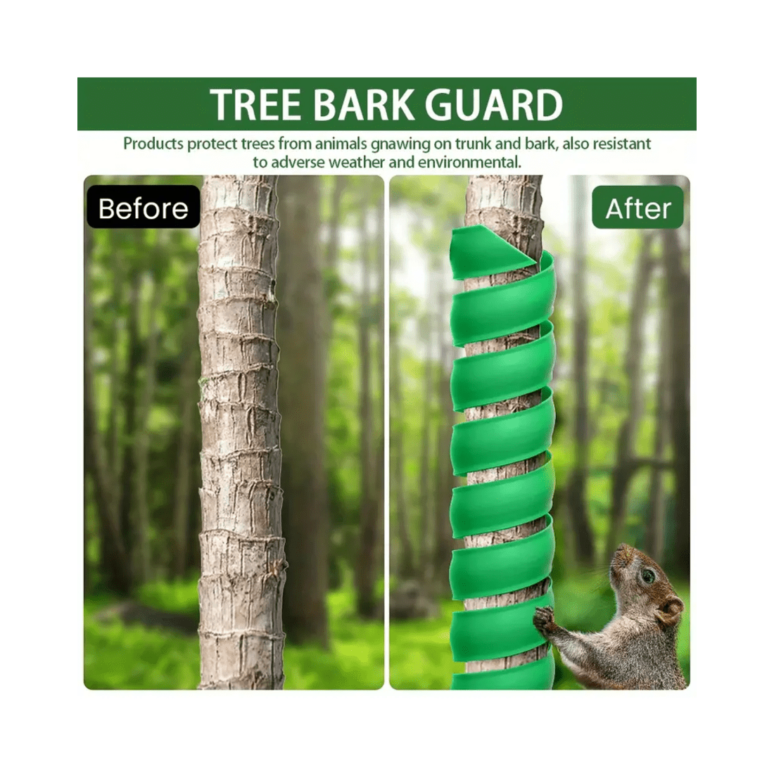 6 BR Home Tree Trunk Protector Tubes for Saplings and Plants - Pack of 4, 6 of 8