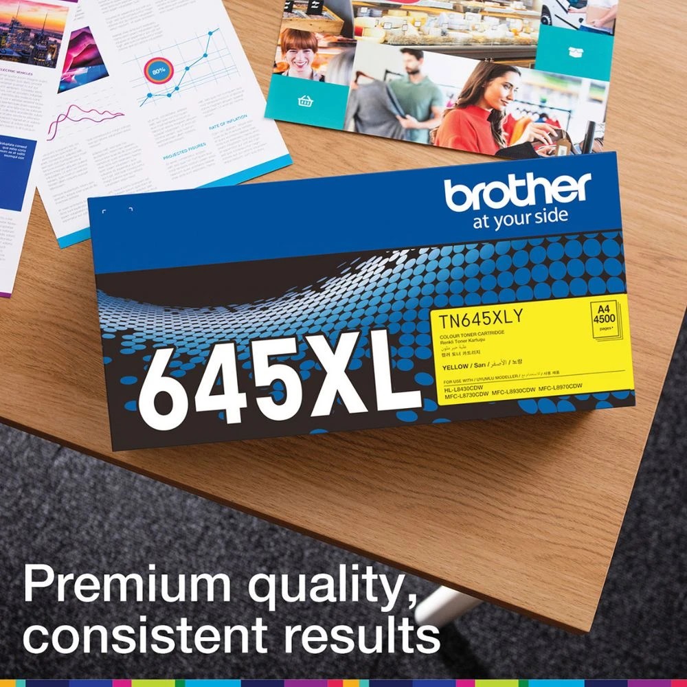 2 Brother TN645XLY Yellow Toner, 2 of 5