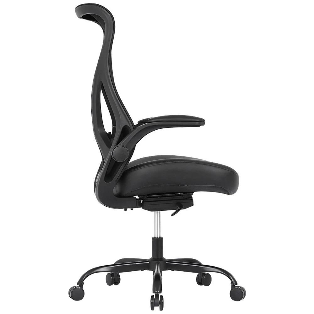 2 J.Burrows Kingston Ergonomic PU Leather Chair Black Ergonomic Chairs and Desk Chairs, 2 of 10