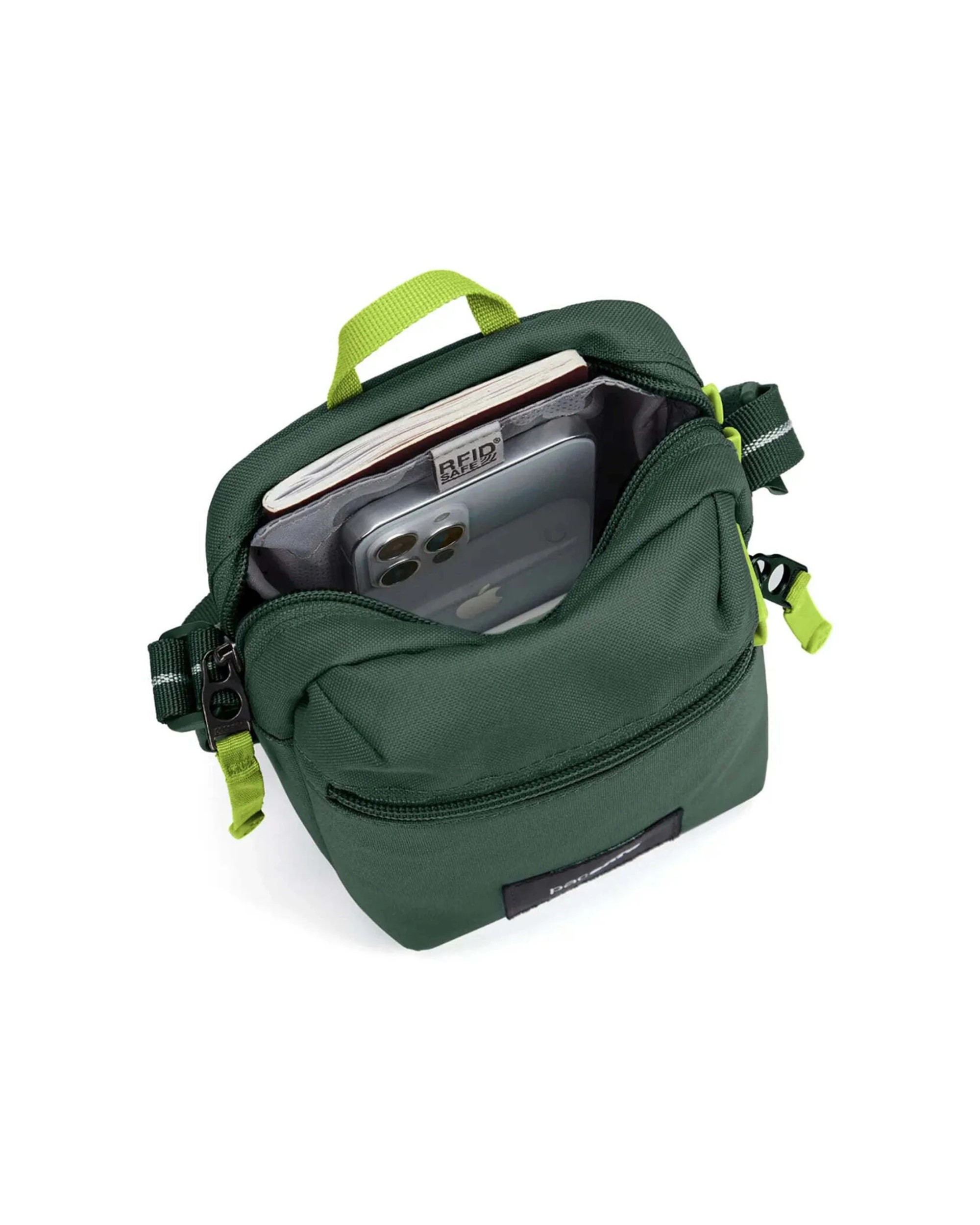 2 Pacsafe Go Anti-Theft Micro Crossbody Bag Compact Size Recycled Polyester Spruce - Green, 2 of 8