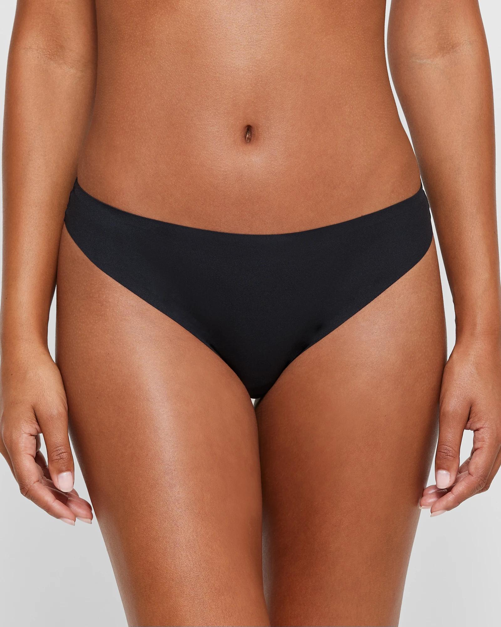 2 Target Womens Bonded No Show G-string Briefs 2 Pack BLACK, 2 of 3