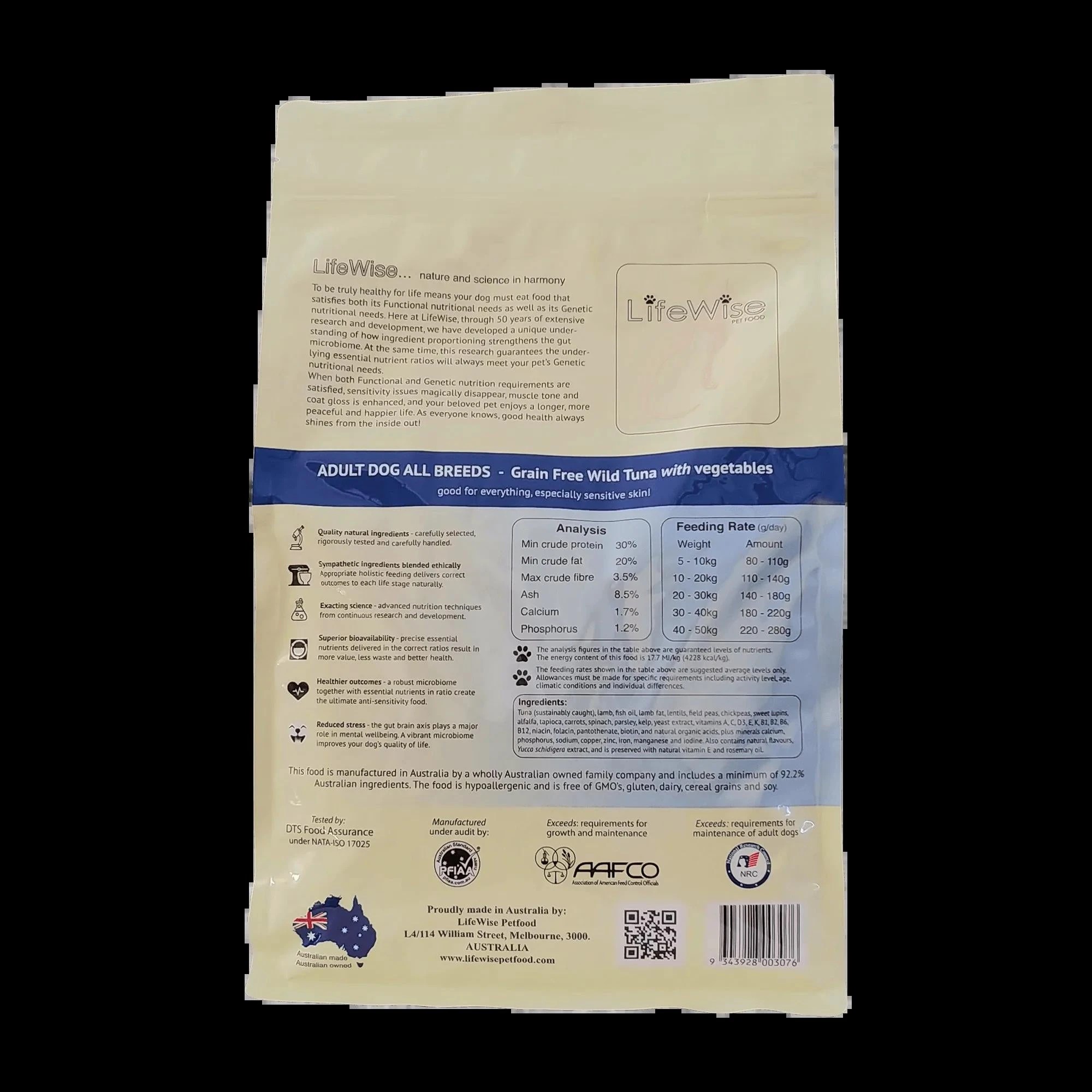 2 Lifewise Adult Dry Dog Food Wild Tuna w/ Lamb & Vegetables 9kg, 2 of 2