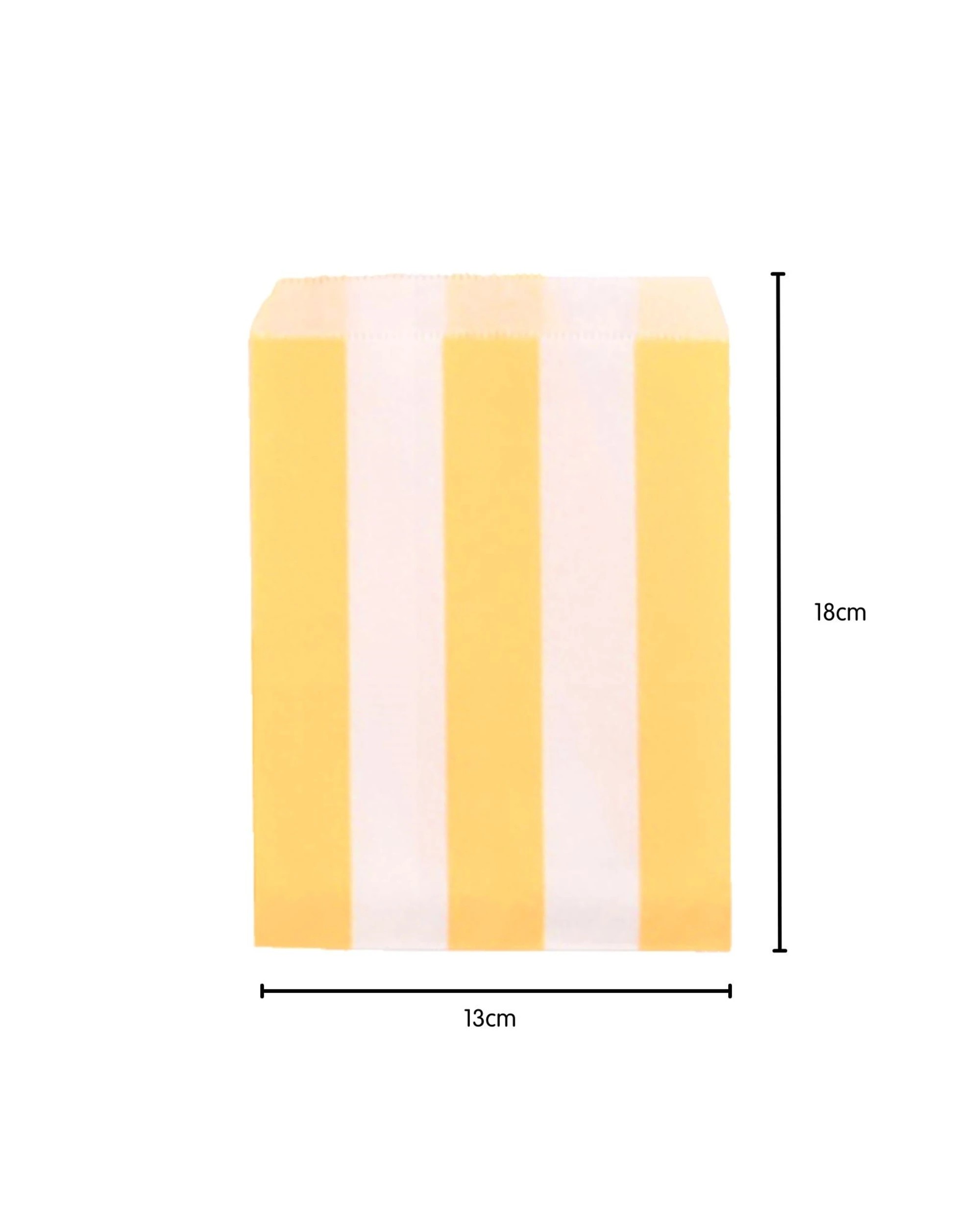 2 Shmick Light Yellow and White Stripe Paper Lolly Treat Bags Pack of 18 - Yellow, 2 of 3