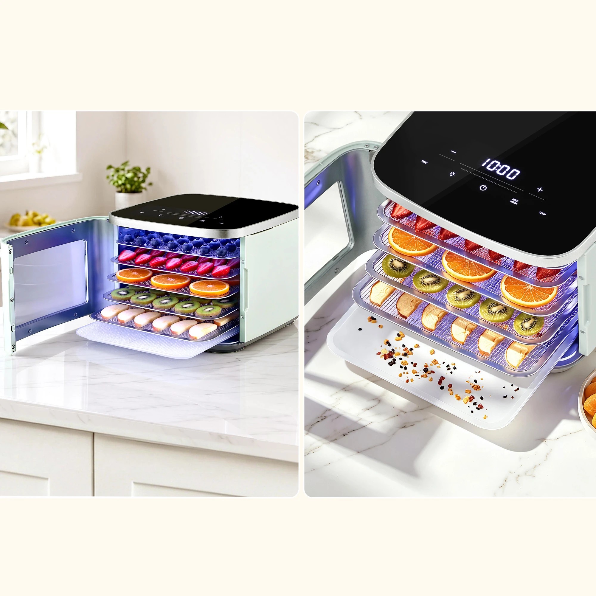 6 Devanti Food Dehydrator 5 Tray Mini Fruit Dryer Maker - Green, 6 of 7