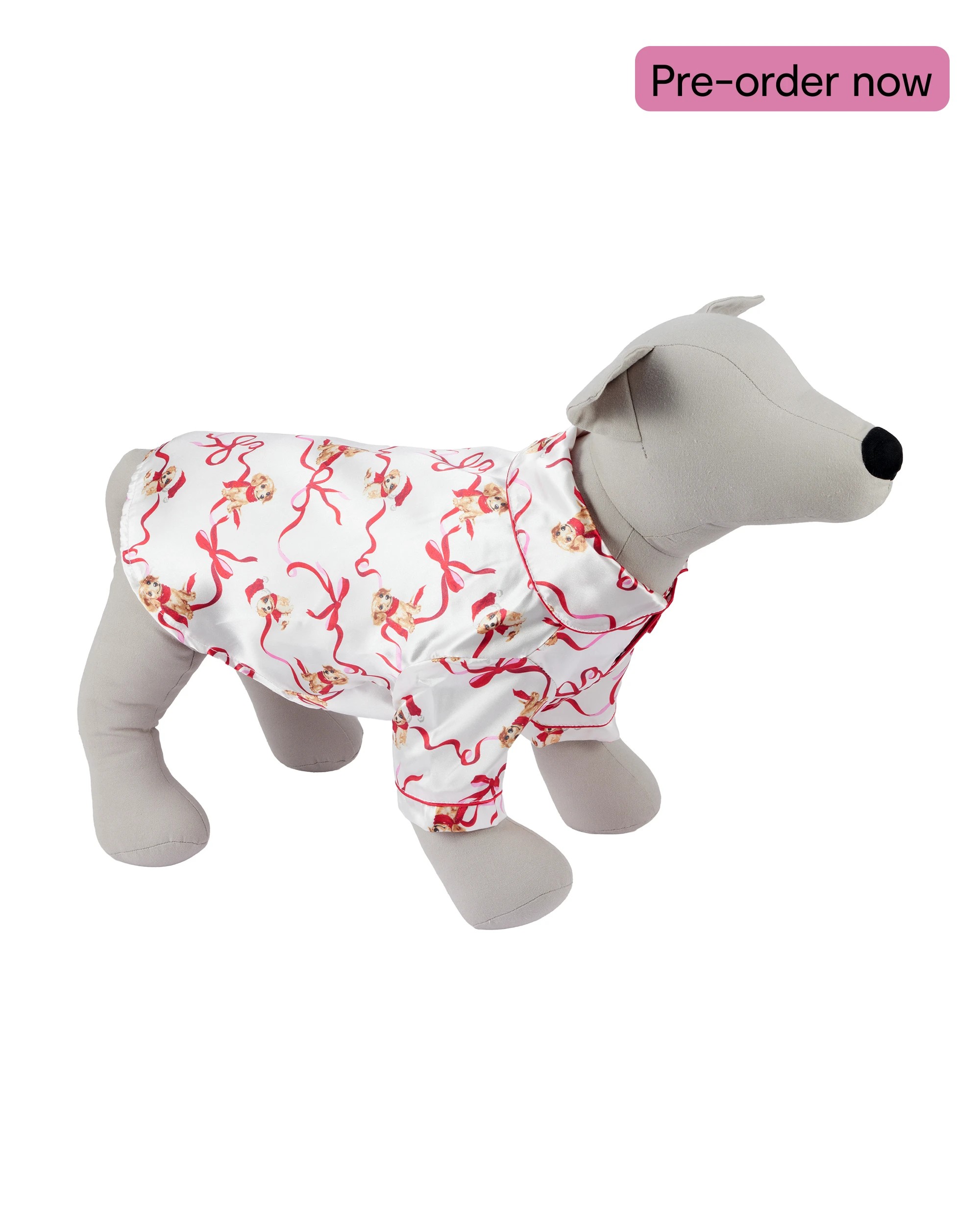 1 Family Matching Christmas Dog Ribbon Mini Me Pyjama S, 1 of 9