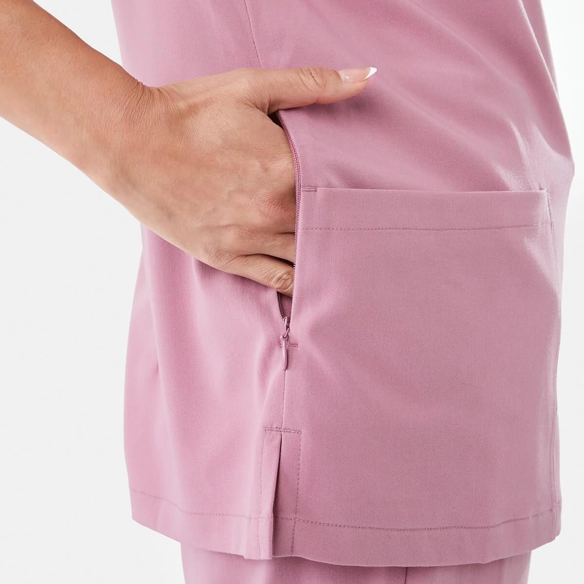 7 Work Short Sleeve Scrub Top Pnk Rose, 7 of 8