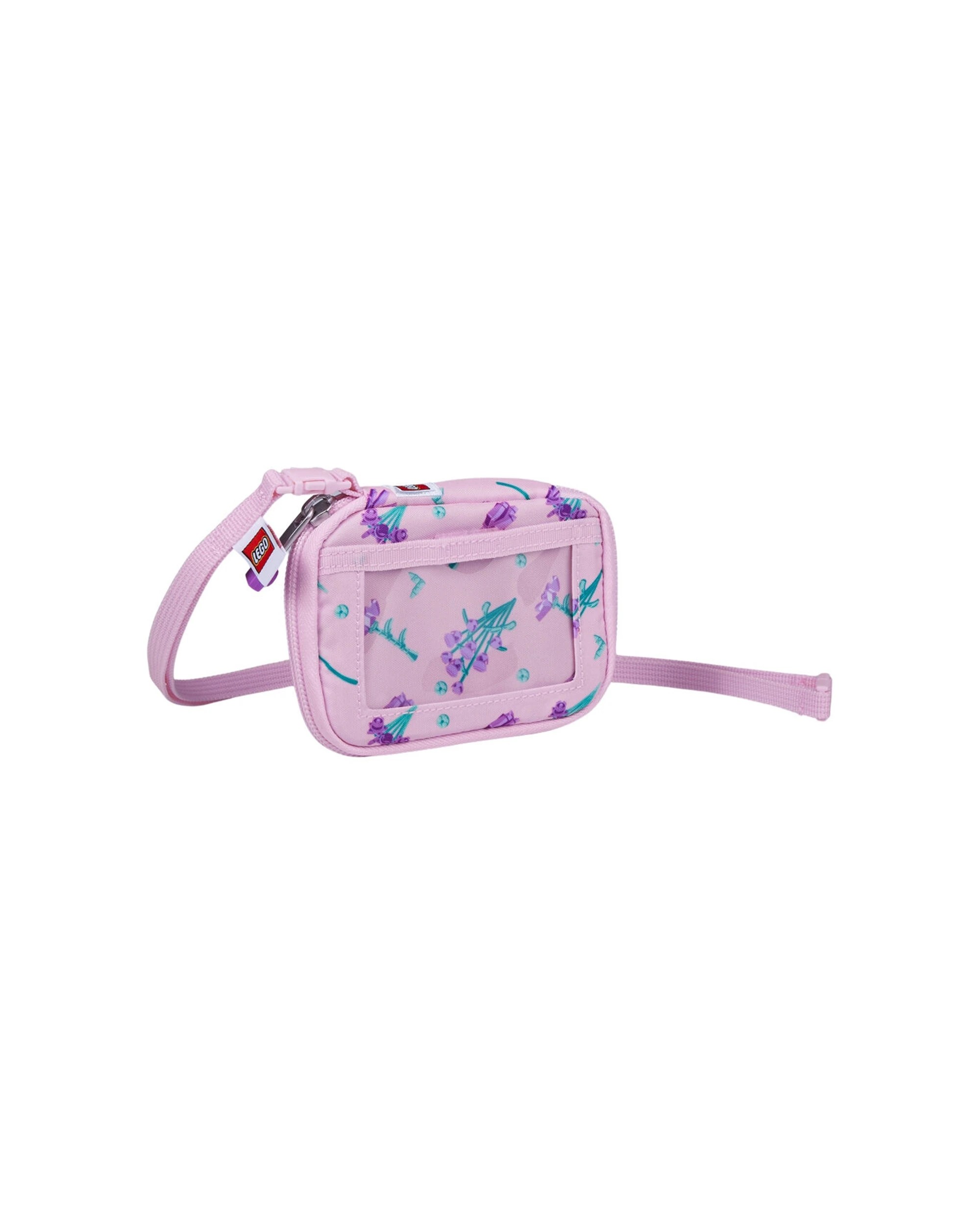 1 LEGO Card Wallet With Coin Money Storage Holder Flowers Kids Accessory 8x11.5cm - Pattern, 1 of 2
