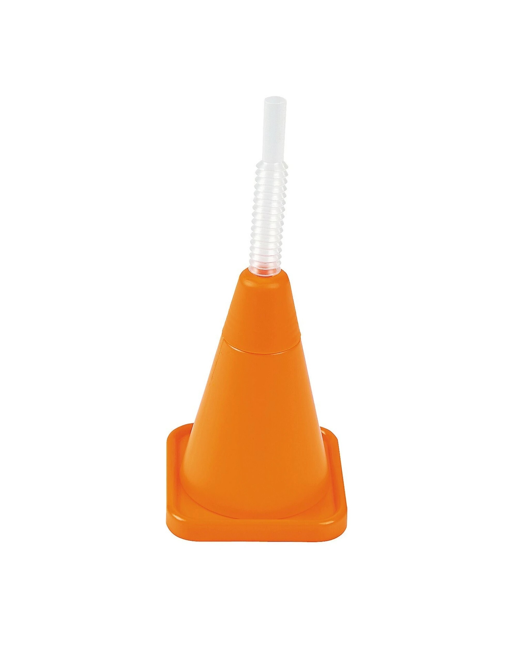 1 Partyrama Traffic Cone Novelty Cup with Straw, 1 of 1