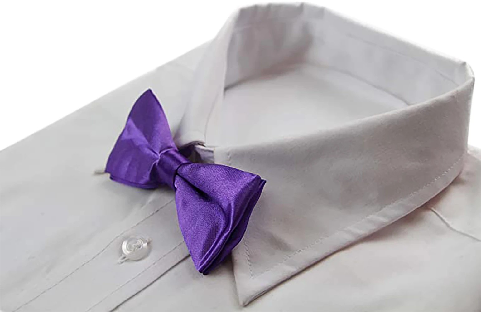 5 Zasel Boys Purple Plain Bow Tie - Purple, 5 of 5
