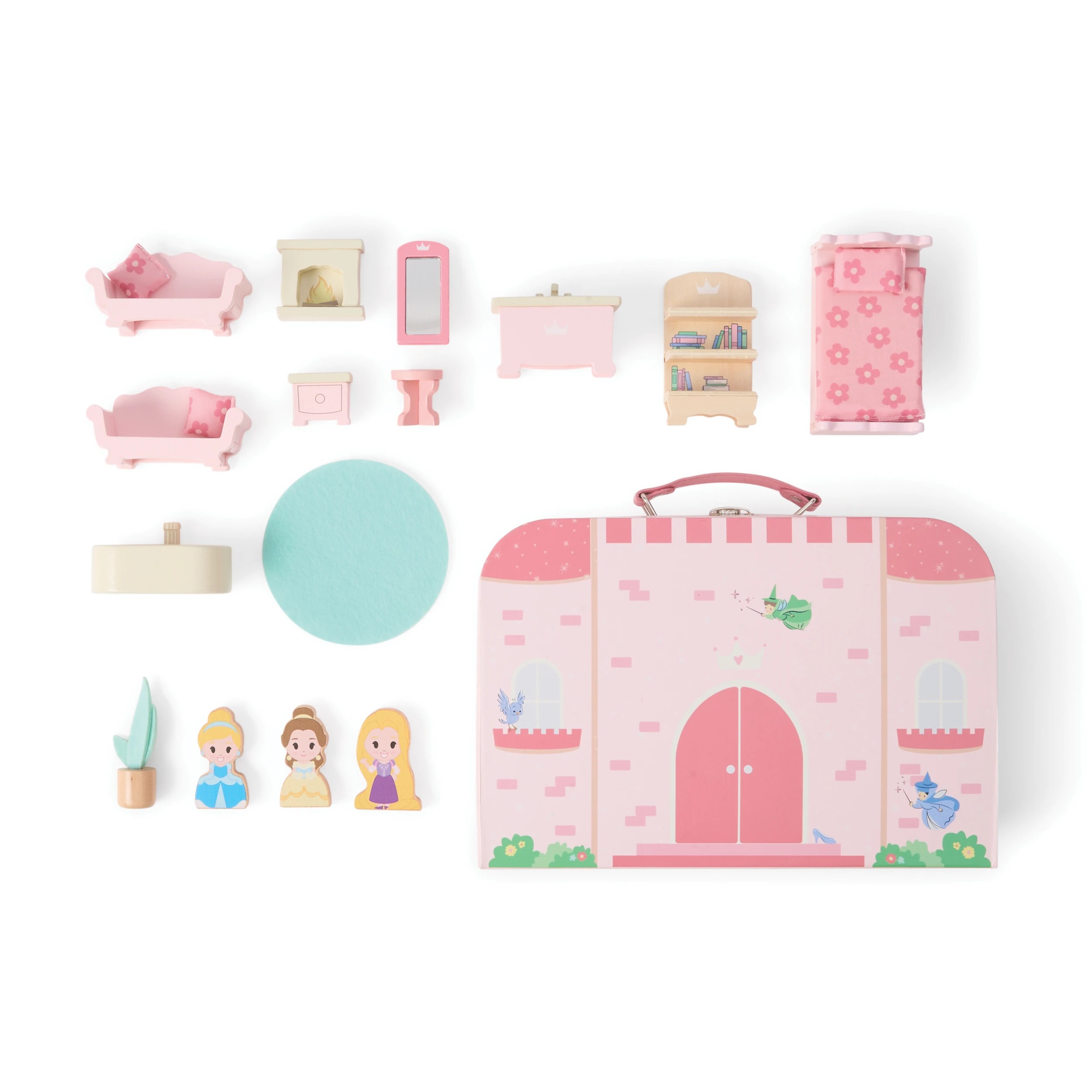 7 Disney Princess Suitcase Dollhouse Playset, 7 of 10