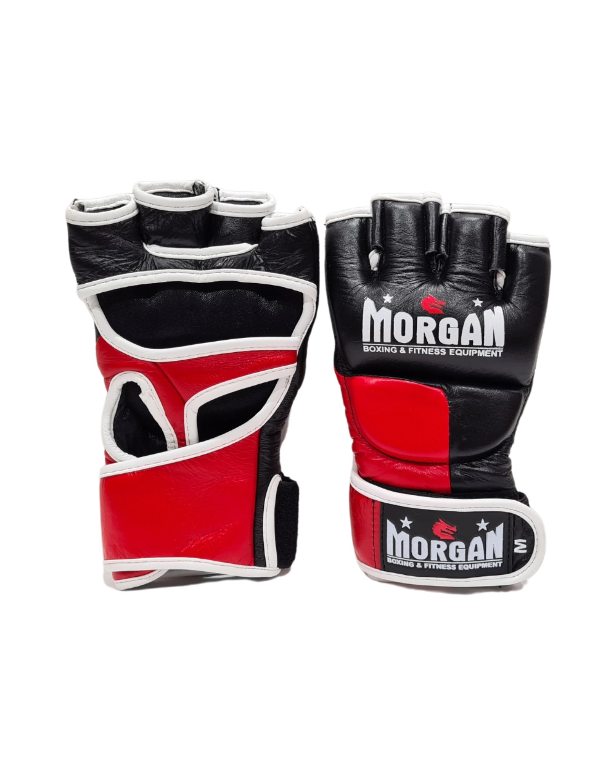 1 Morgan Sports V2 Platinum Leather Mma Gloves Medium, 1 of 2