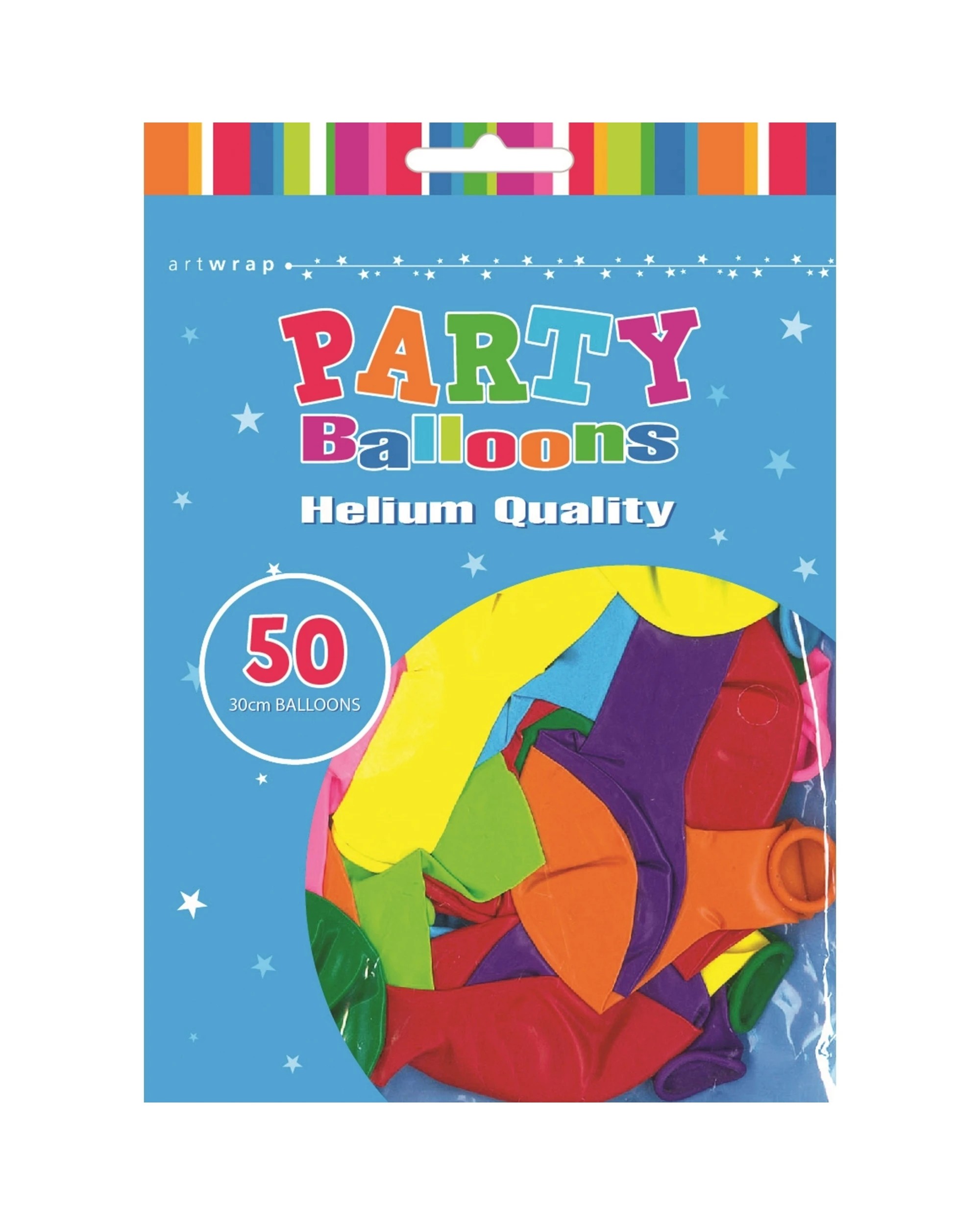 2 Artwrap Coloured Assorted Balloons Pack of 50, 2 of 2