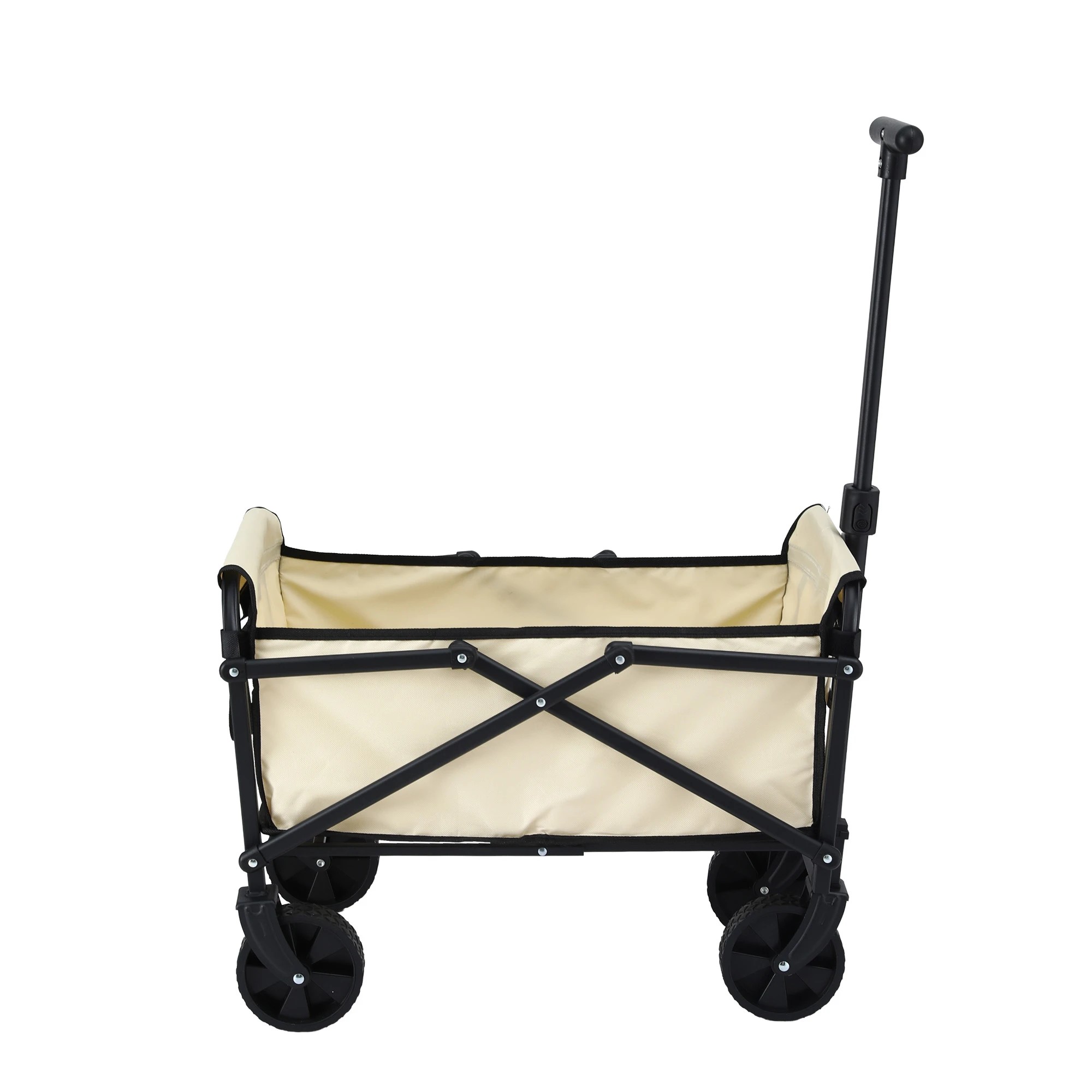 1 Gardeon Garden Cart Folding Trolley Camping Wagon Barrow Outdoor Beach - Beige, 1 of 7