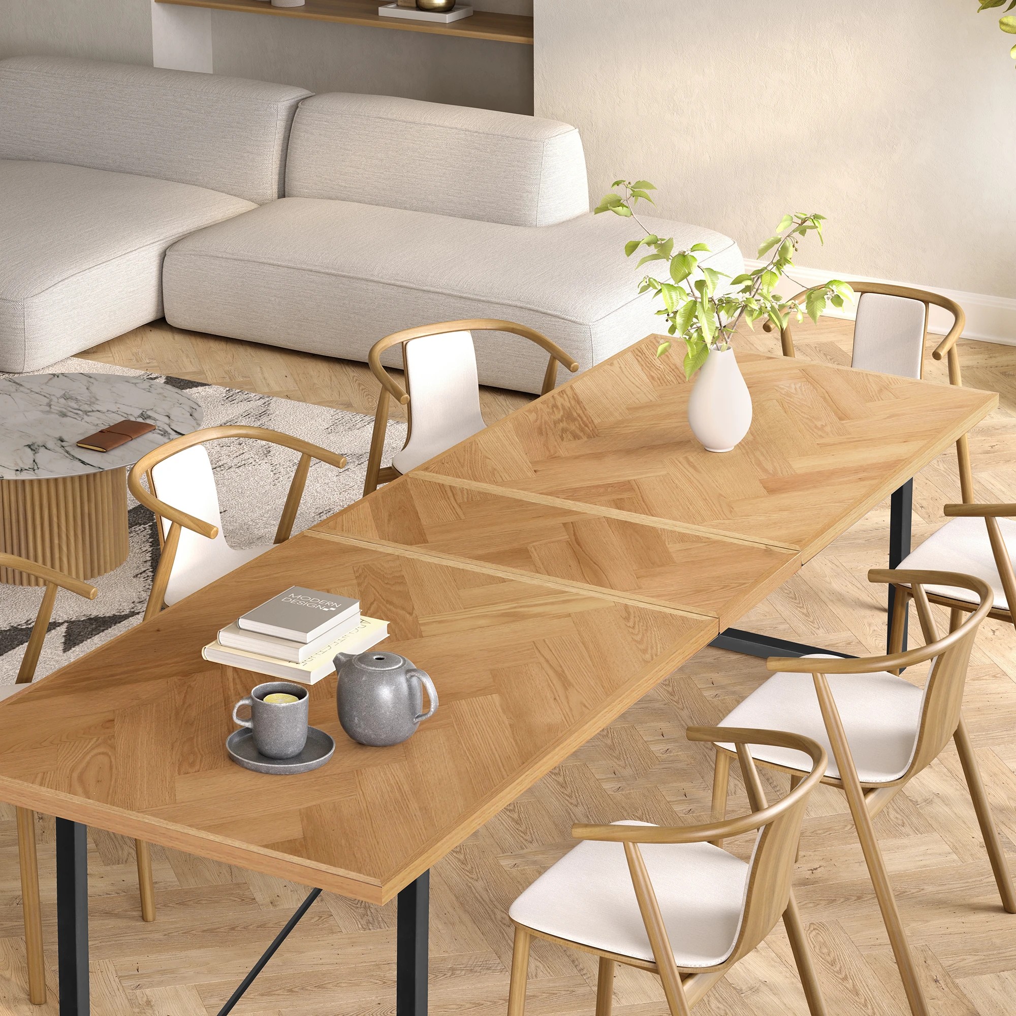7 Levede Extendable Dining Table - Natural, 7 of 7