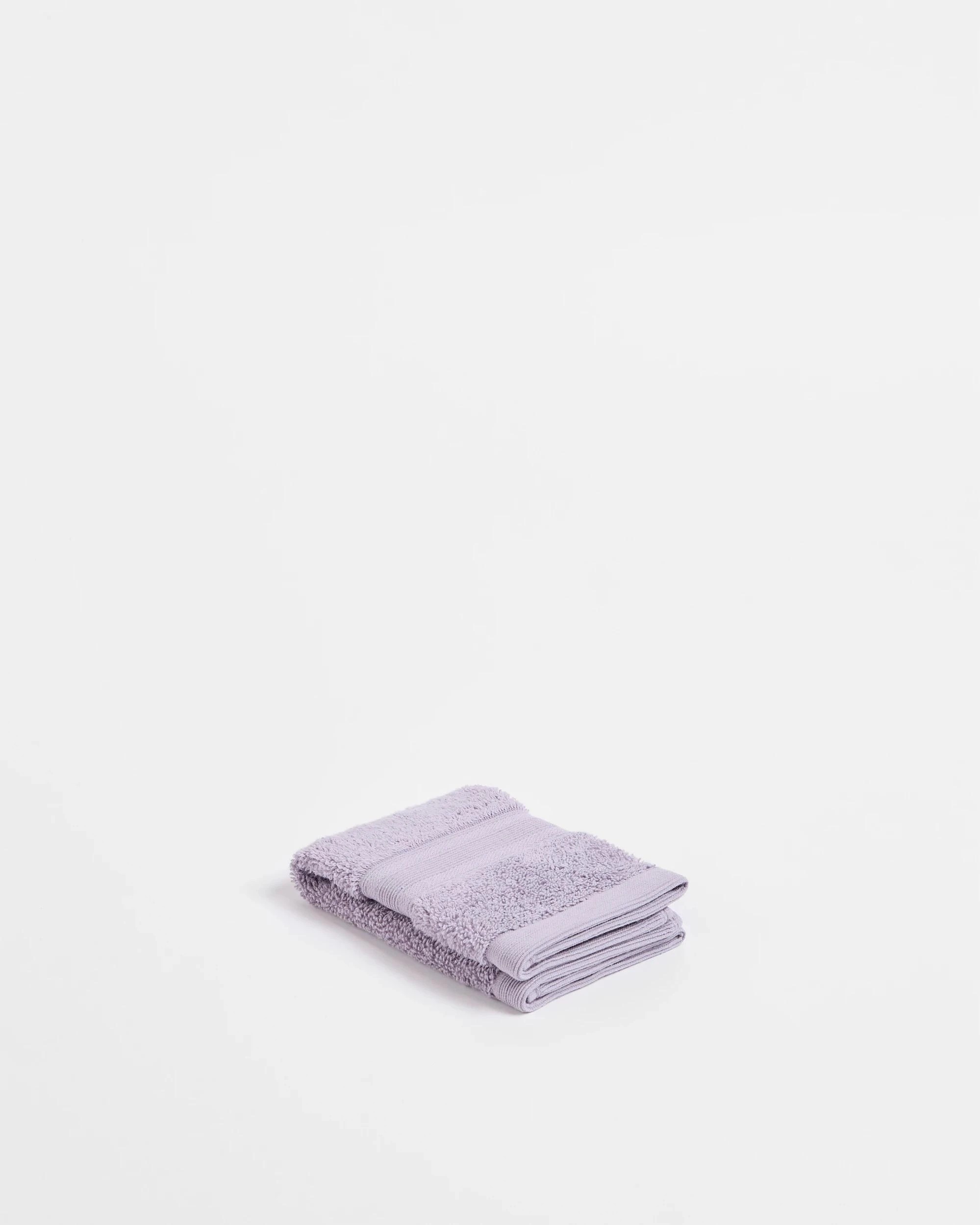2 Grandeur Australian Cotton Face Washers 2 Pack - Purple, 2 of 4