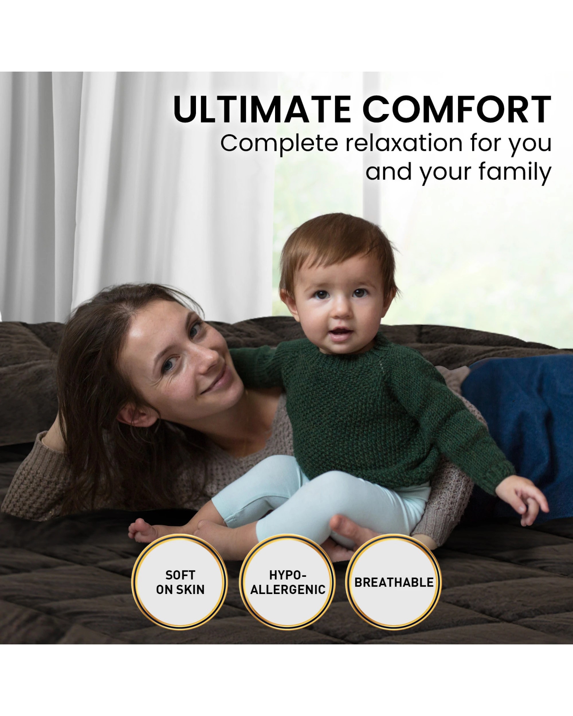 6 Laura Hill 500gsm Faux Mink Quilt Comforter Doona
 - Super King Bed, 6 of 9