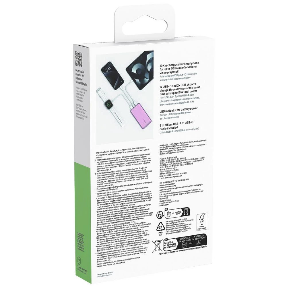 7 Belkin BoostCharge 10K 15W Powerbank Pink, 7 of 8