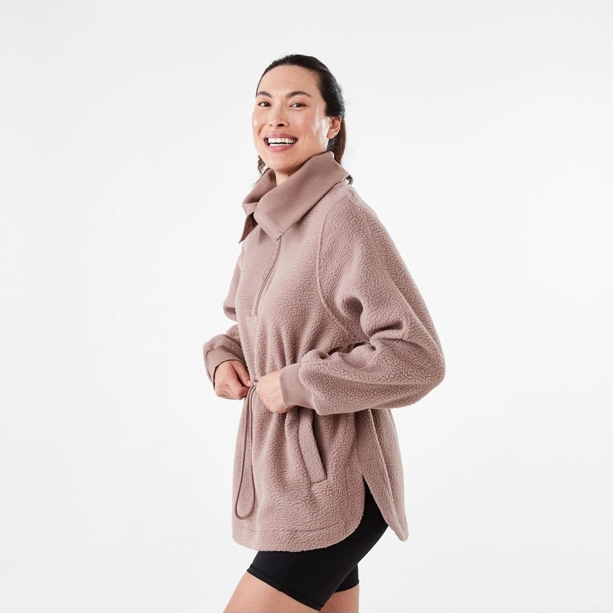 2 Active Womens Long Sleeve Teddy Outdoor Jacket TAWNY TAUPE, 2 of 7