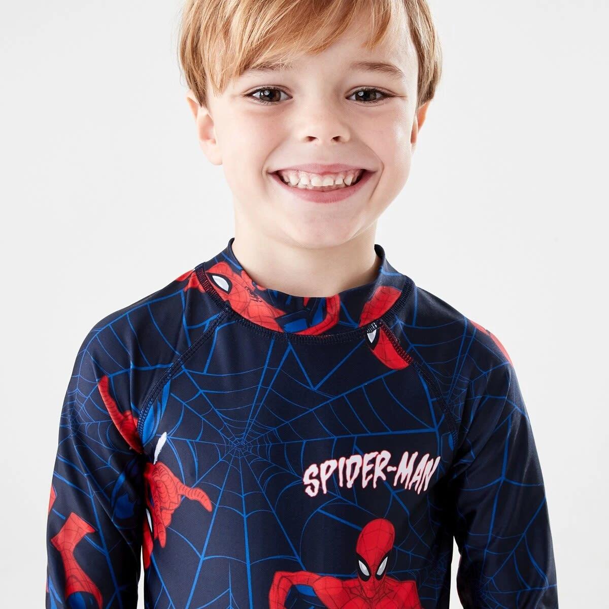 3 Spider-Man License Long Sleeve Swimsuit Spiderman, 3 of 6