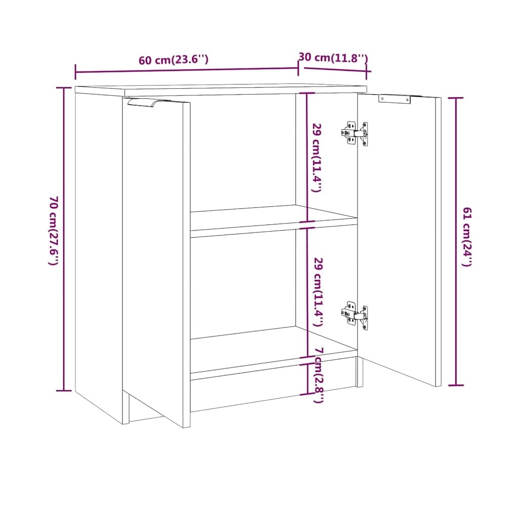 7 vidaXL Sideboard Ample Storage - White, 7 of 9
