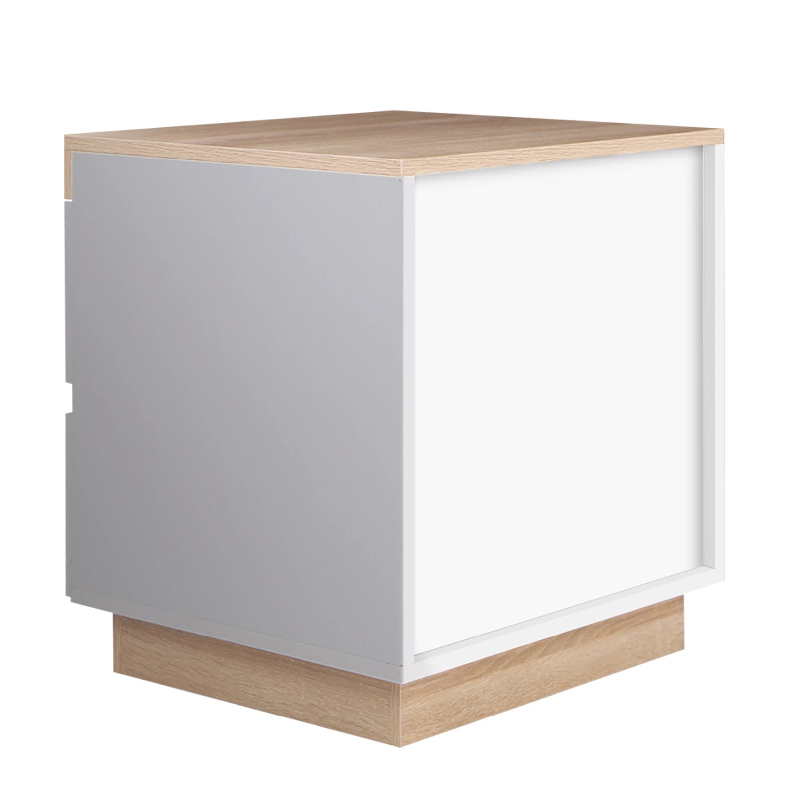 2 Alfordson Bedside Table Nightstand Storage Side End Cabinet Drawers Wood - White, 2 of 10