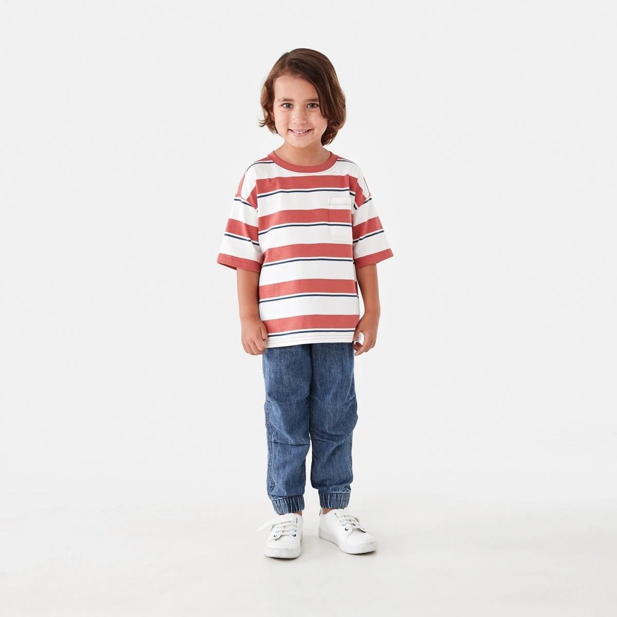 6 Oversized Stripe T-shirt Red Stripe, 6 of 9