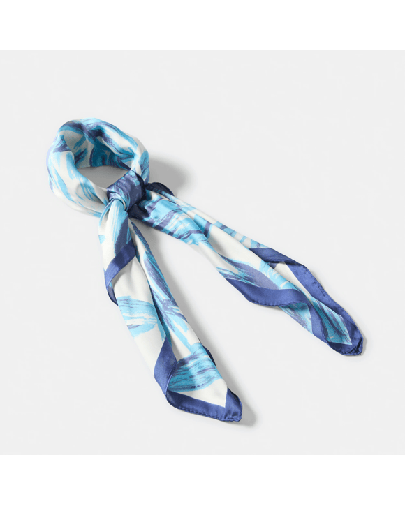 Floral Hair Scarf - Navy