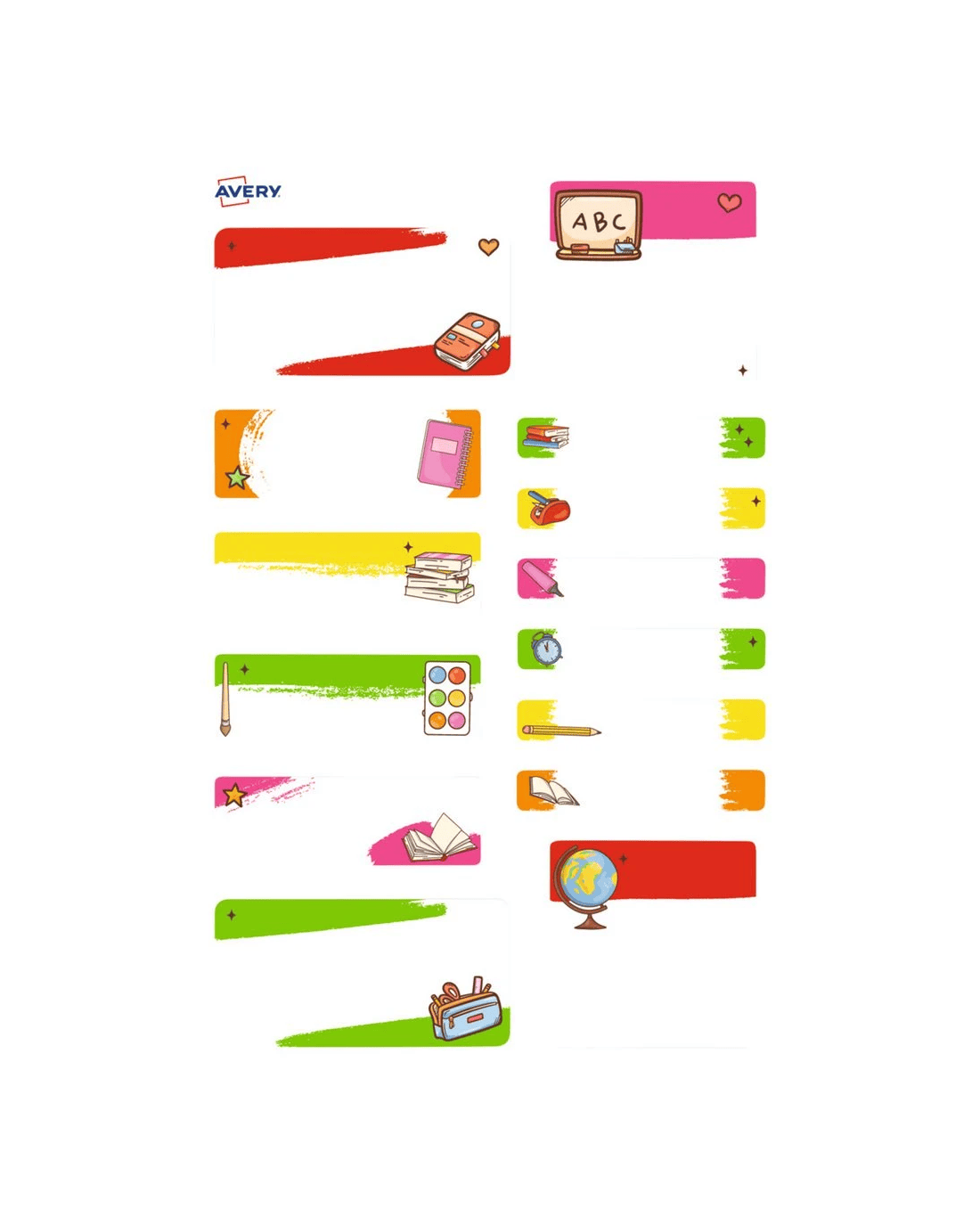 Avery Durable Labels Education 42 Pack - Kmart