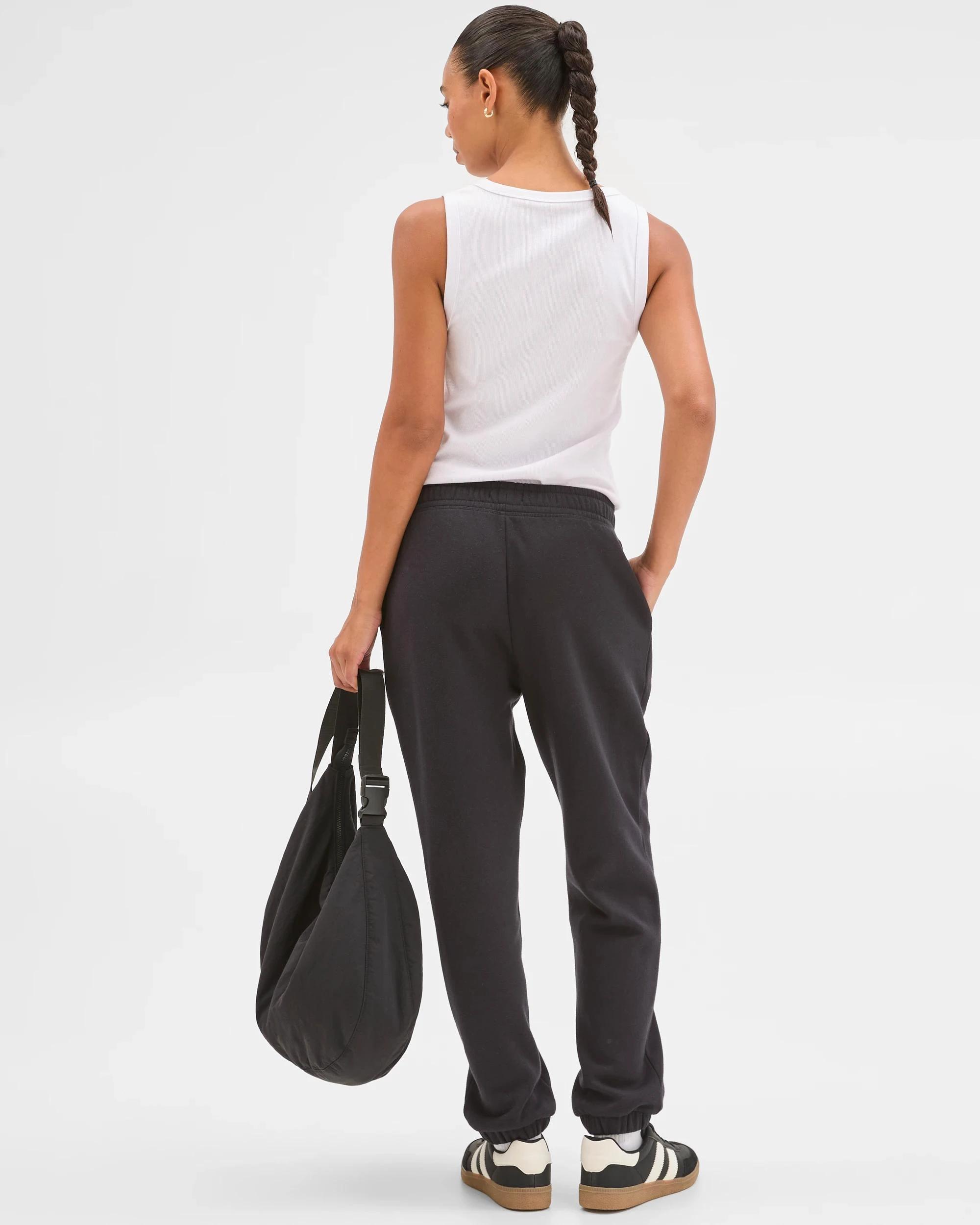 5 Target Woman Australian Cotton Blend Fleece Trackpants BLACK, 5 of 5