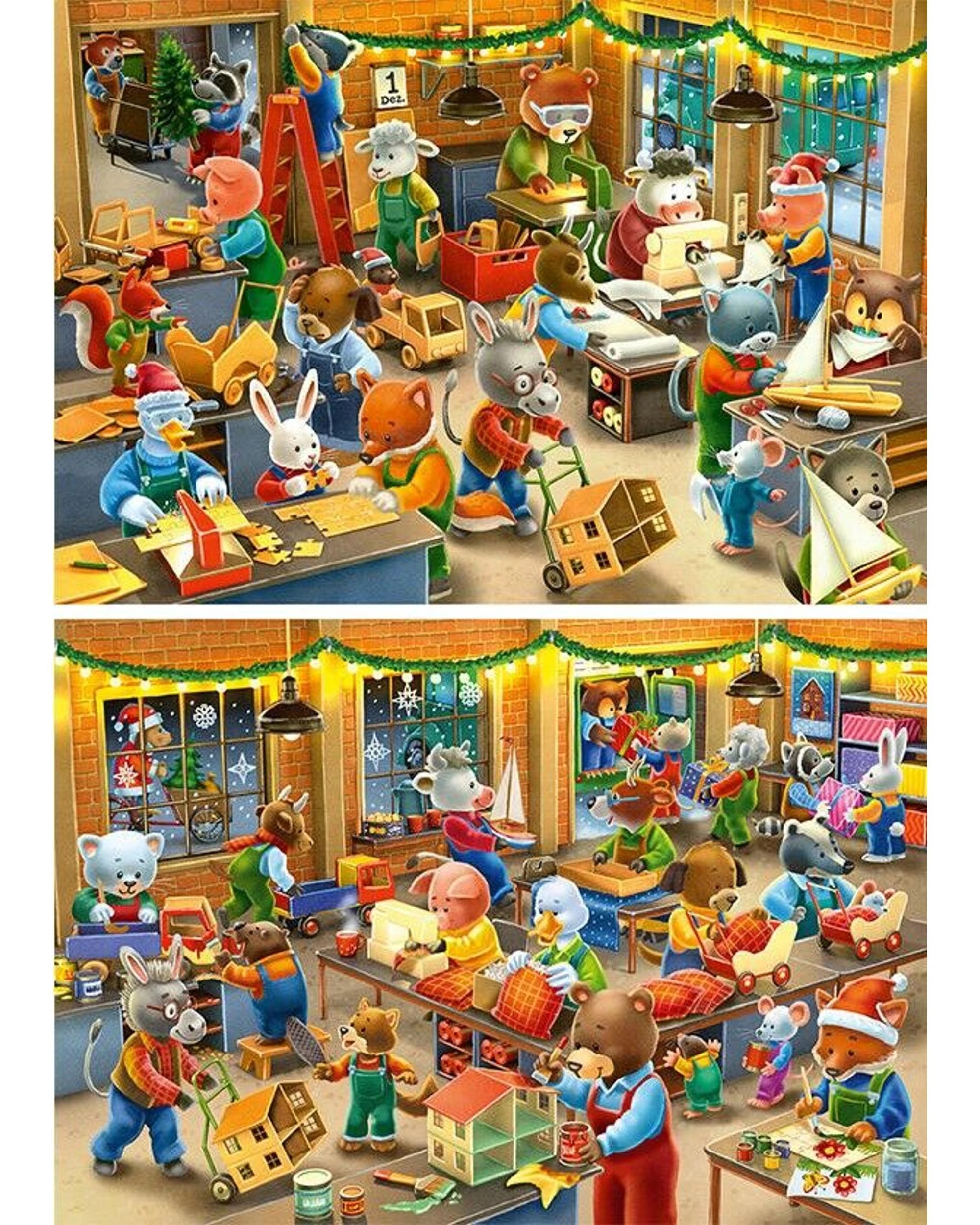 3 Ravensburger Christmas Toy Factory 24 Piece Jigsaw Puzzle 2 Pack, 3 of 5