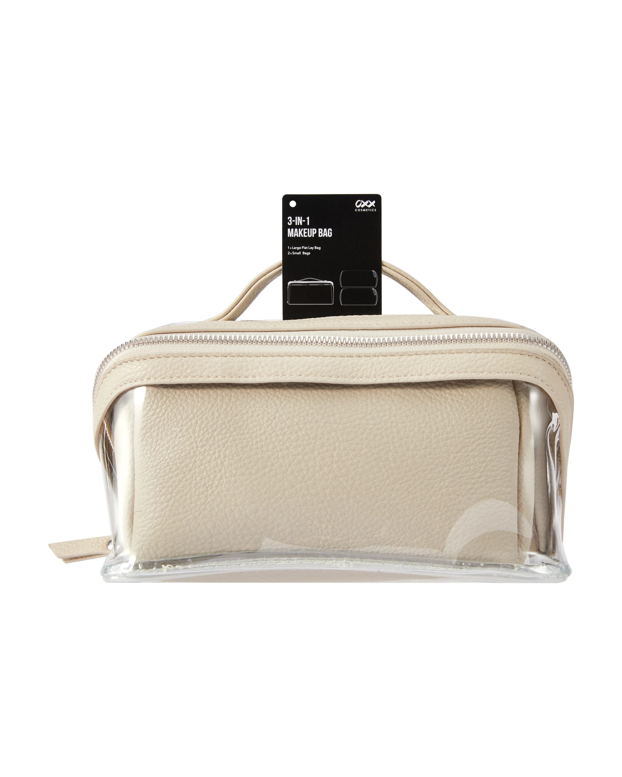 6 OXX Cosmetics 3-in-1 Makeup Bag - Beige, 6 of 6