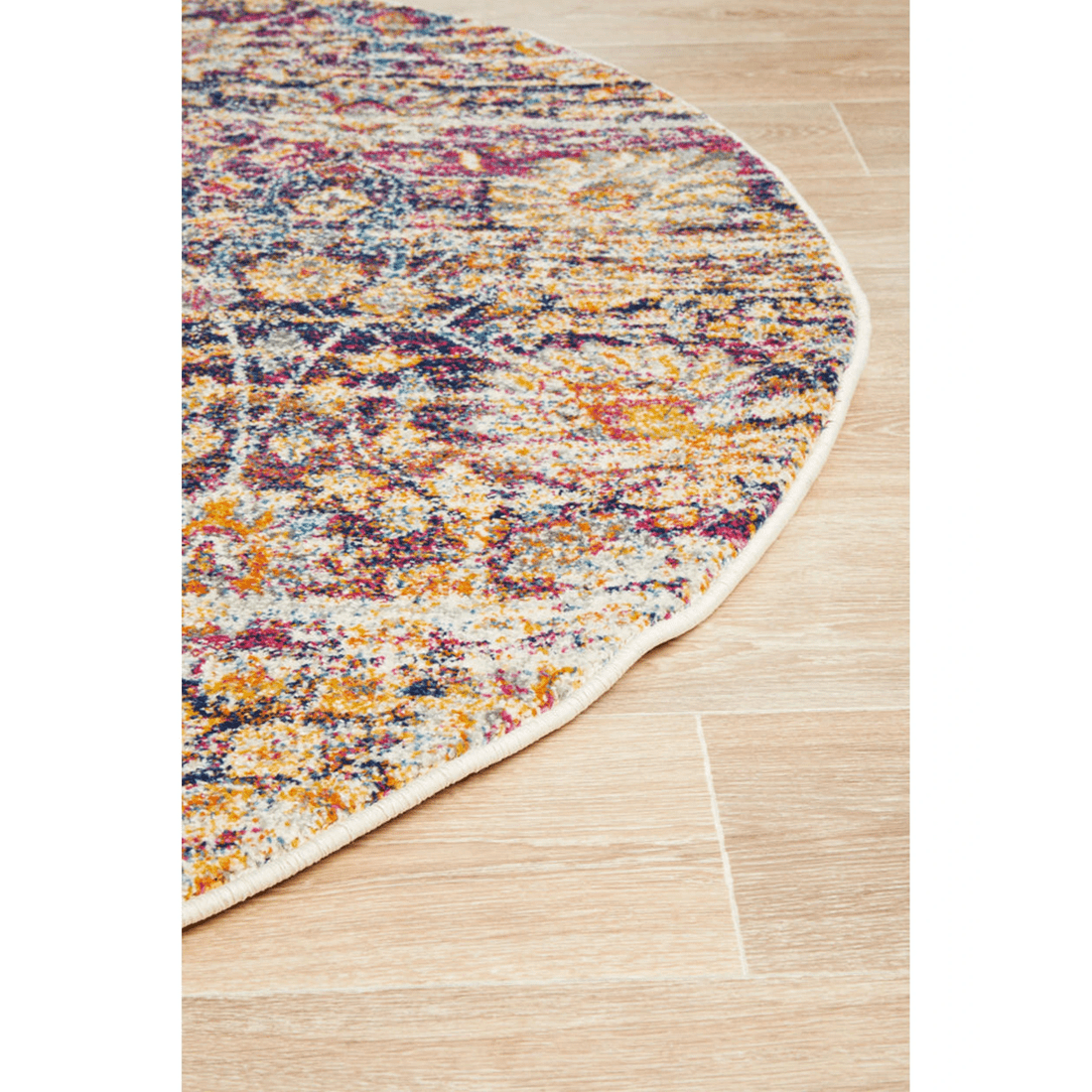 6 Rug Culture Mirage Zolan 10mm Transitional Multi Round Rug - Multi, 6 of 9