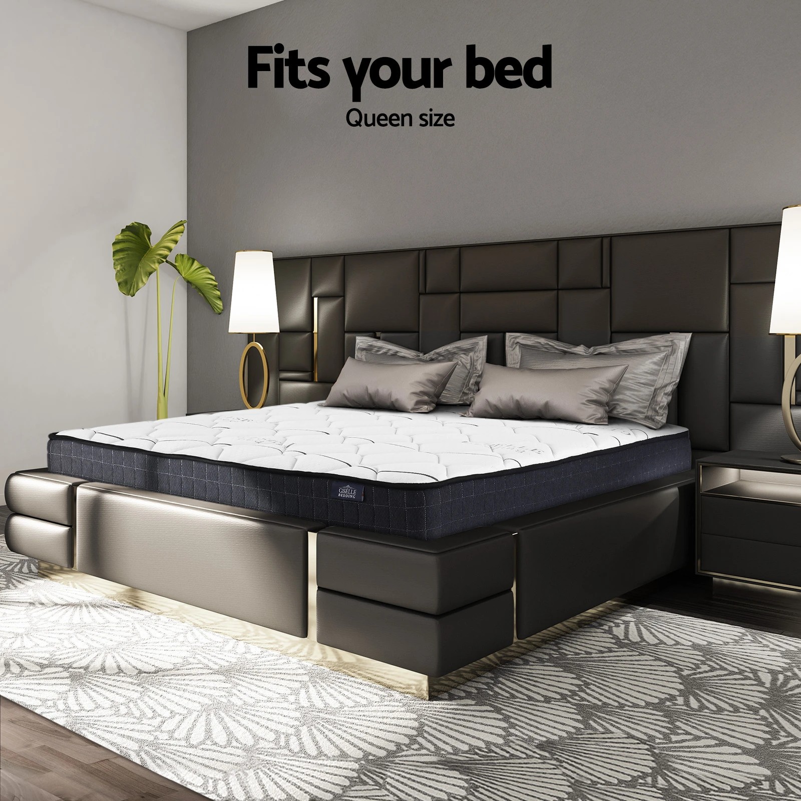 9 Giselle Bedding 16cm Mattress Medium Firm Queen - Queen Bed - Multi, 9 of 9