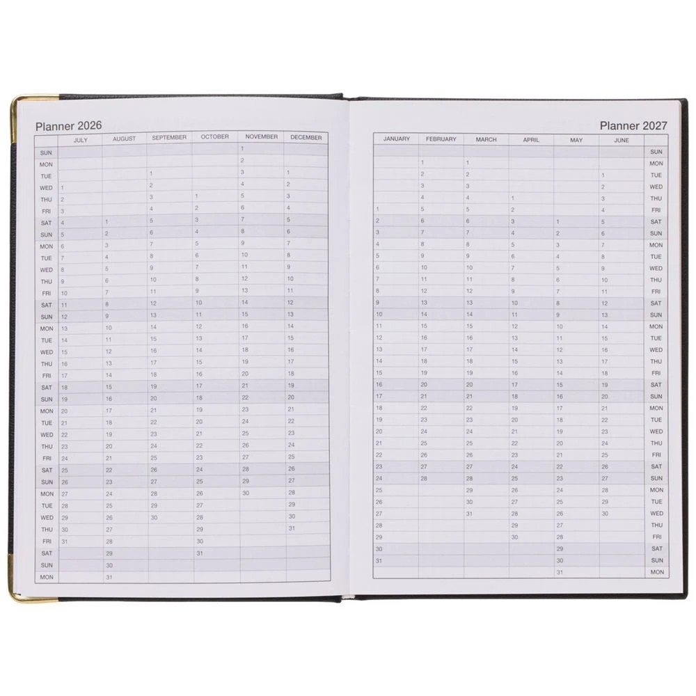 4 J.Burrows A5 Week to View Elite FY26/27 Diary Black, 4 of 6