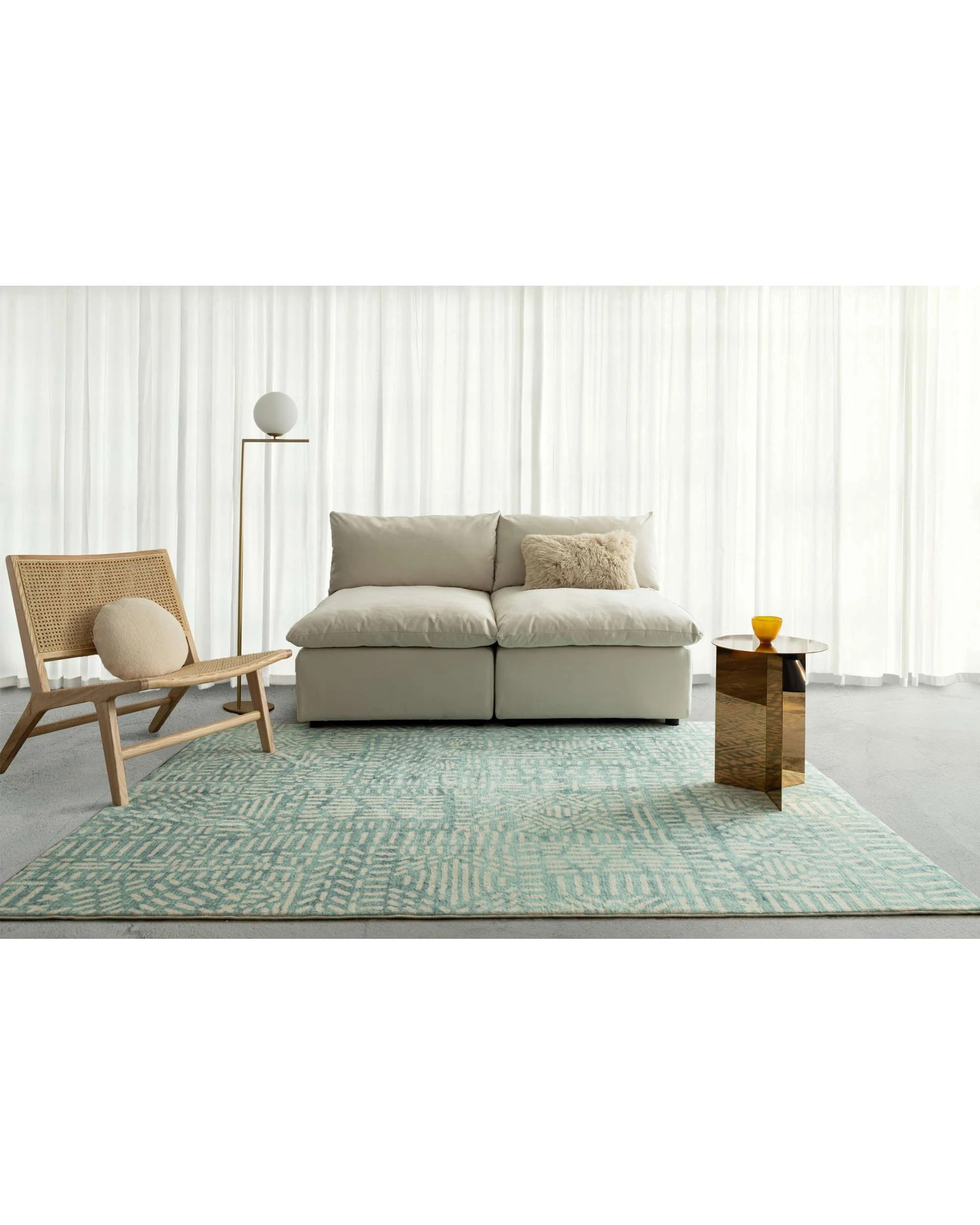 2 Loopsie Asni Tribal Washable Rug-180cm x 120cm - Blue, 2 of 7