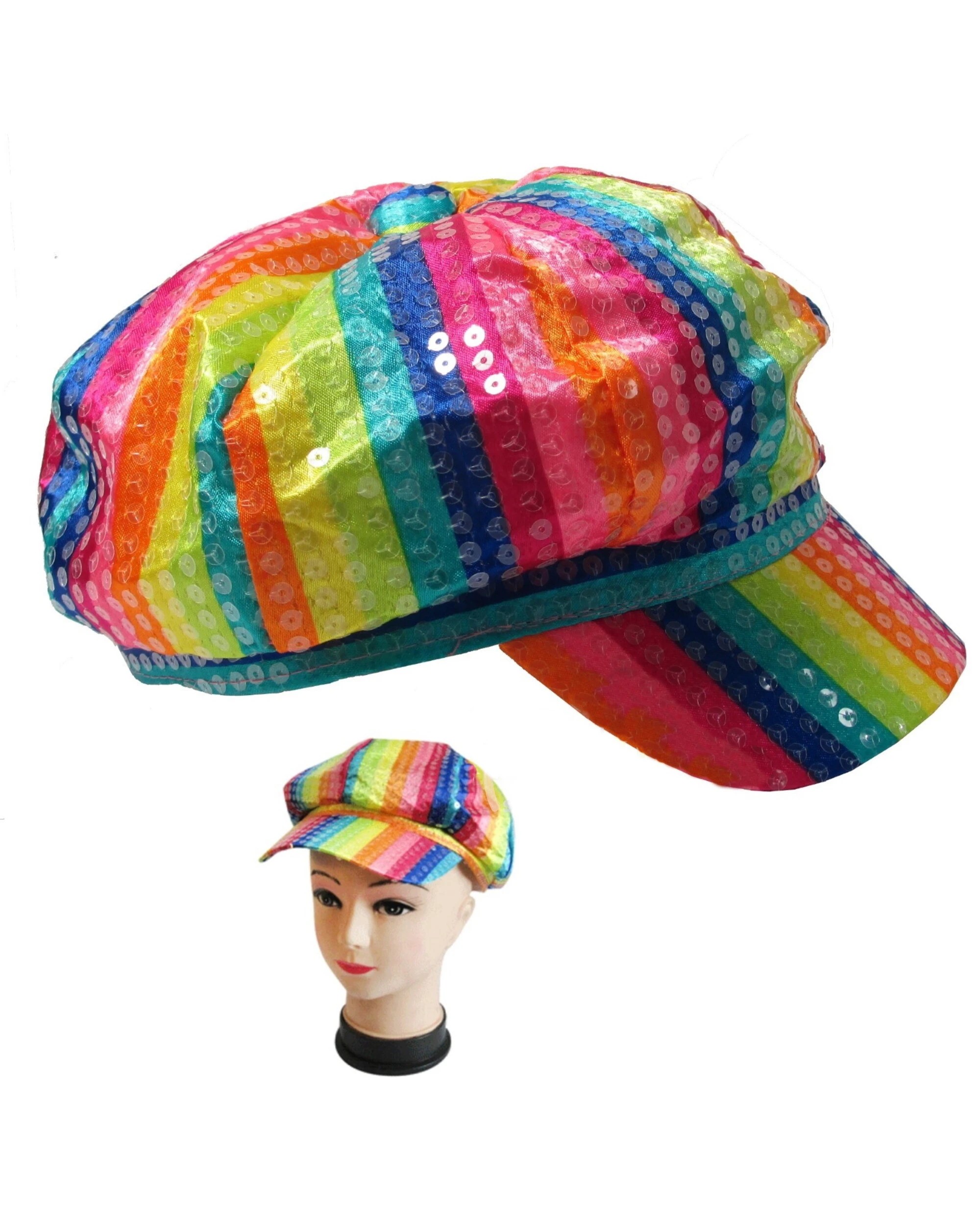 1 Party Planet Rainbow Sequin Cap - Multi, 1 of 1